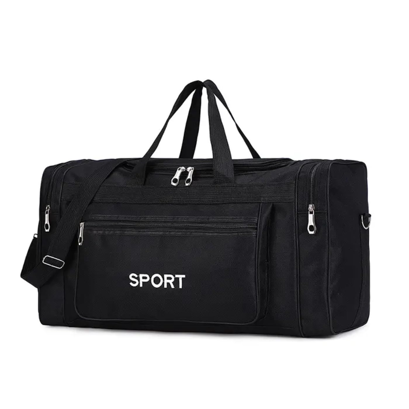 24 Inch Lightweight Duffle Bag for Men & Women - Water-Resistant Travel Gym Bag, Sports Equipment Storage - Perfect for Workouts, Weekend Trips & Sports Gear (Black)