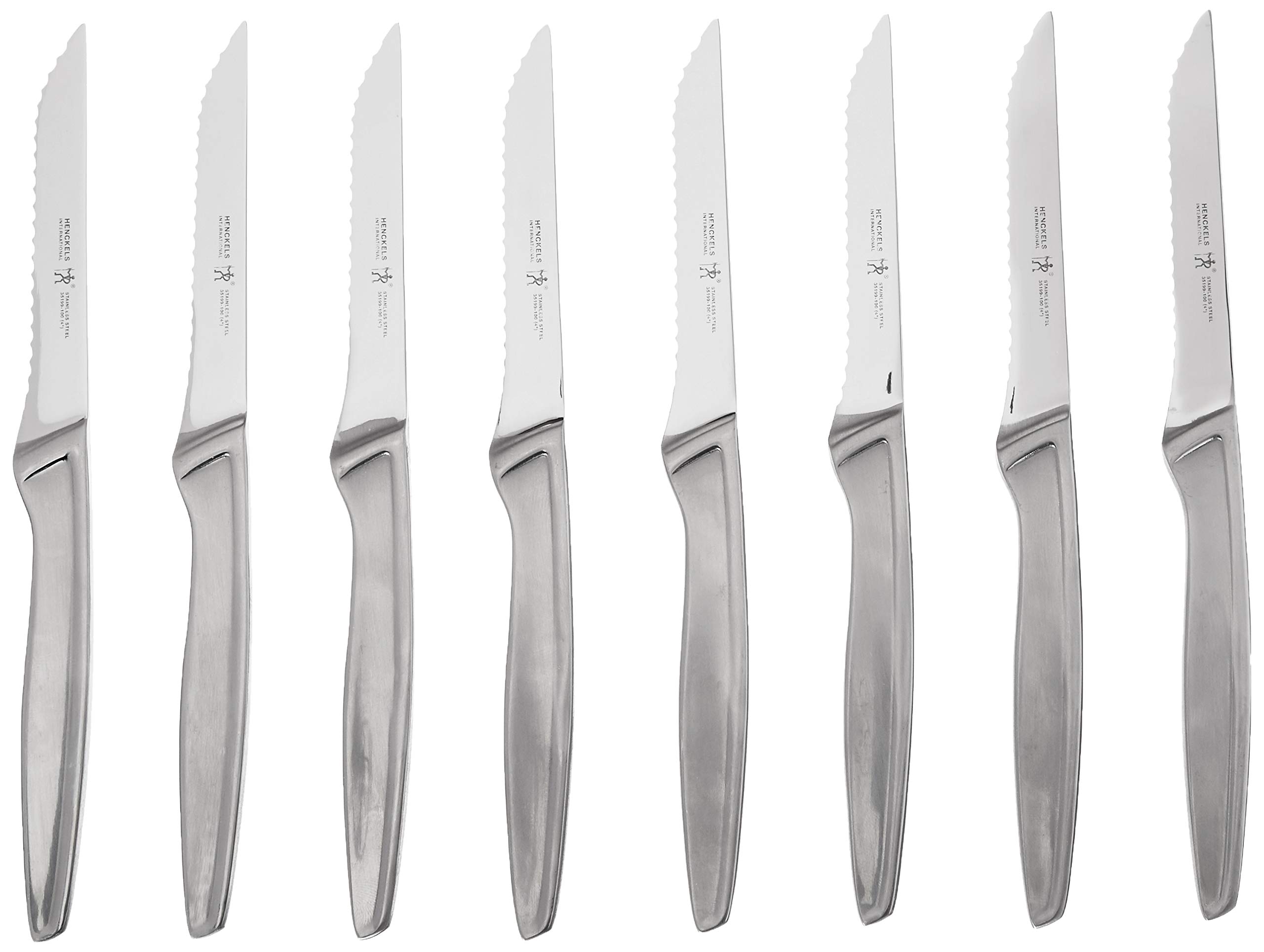 HENCKELS Alcea 65-Piece Stainless Steel Flatware Set with 8-Piece Steak Knives - Complete Silverware Service for 12 - Perfect for Dinner Parties, Weddings & Holiday Gatherings