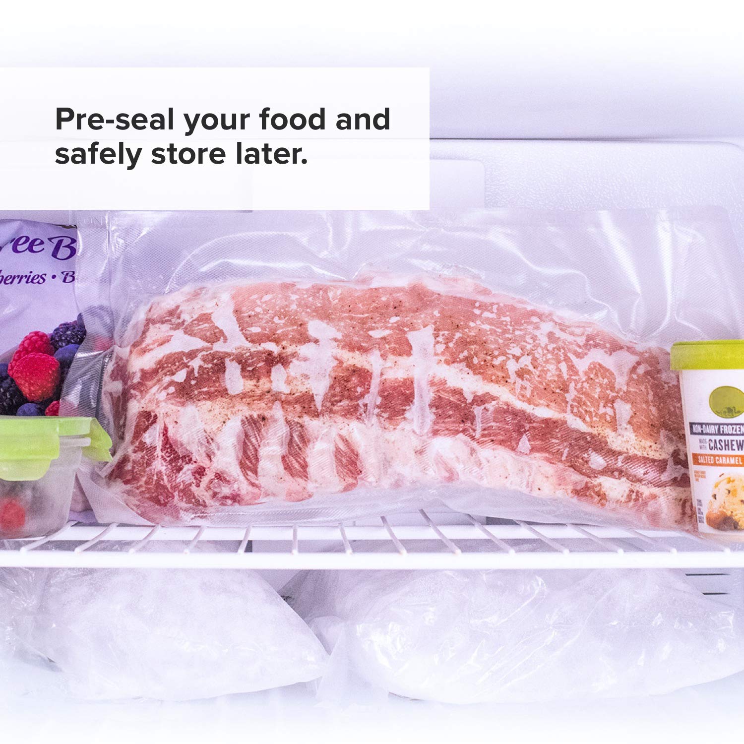 Anova Culinary Anova Rolls Vacuum Sealer Bags - Clear, One Size (ANVR01) | Perfect for Food Storage, Sous Vide & Meal Prep