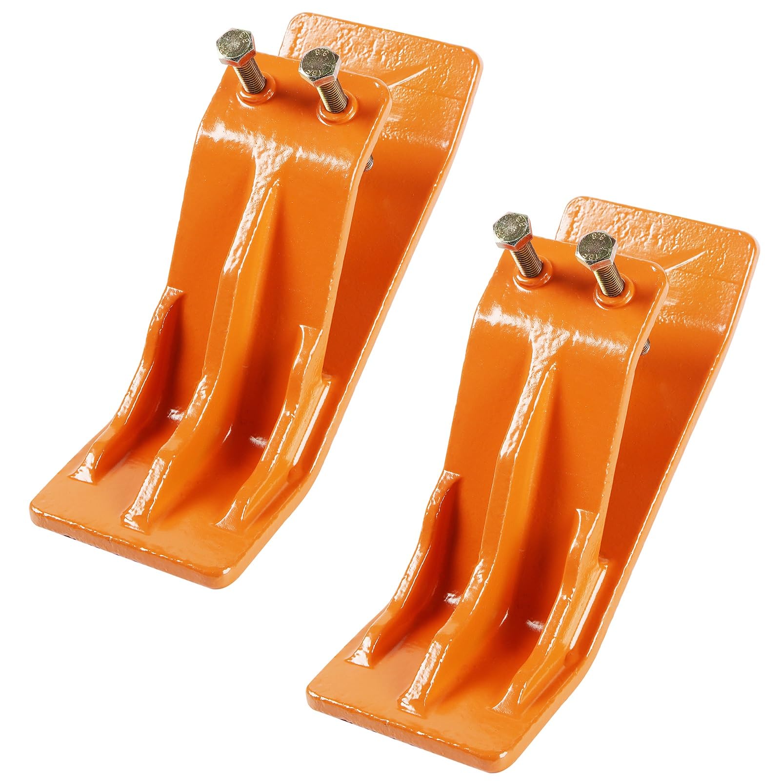 2PCS Tractor Bucket Attachments with Edge Protector & Brush - for Snow Removal & Gravel Spreading