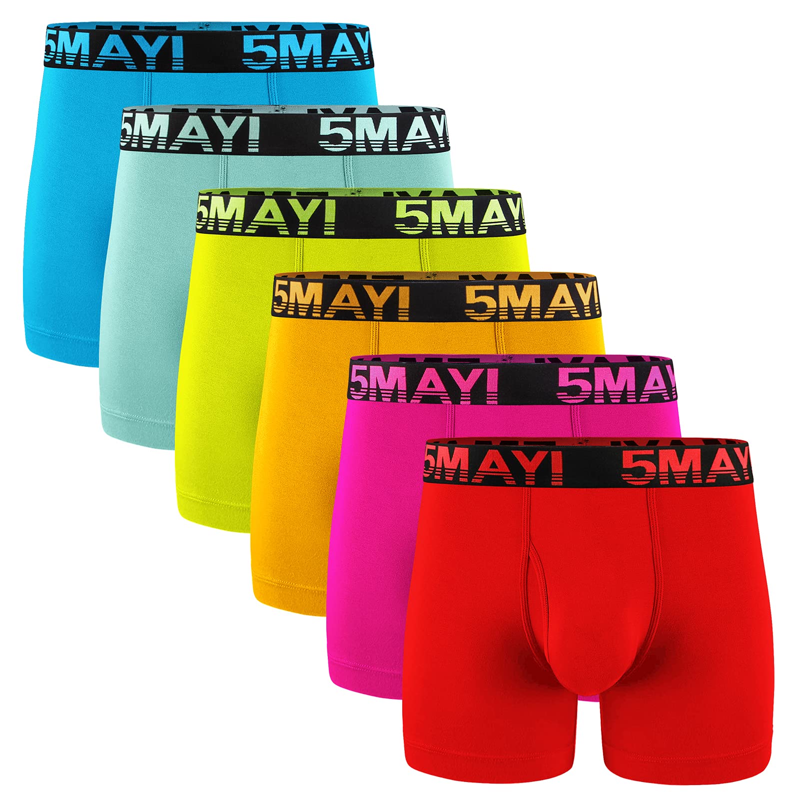 Counting Stars Men's Cotton Boxer Briefs - Soft & Breathable Underwear for Men in Assorted Colors (Pack of 3/5/7) - Sizes S/M/L/XL/XXL - Perfect for Everyday Wear, Gym & Travel