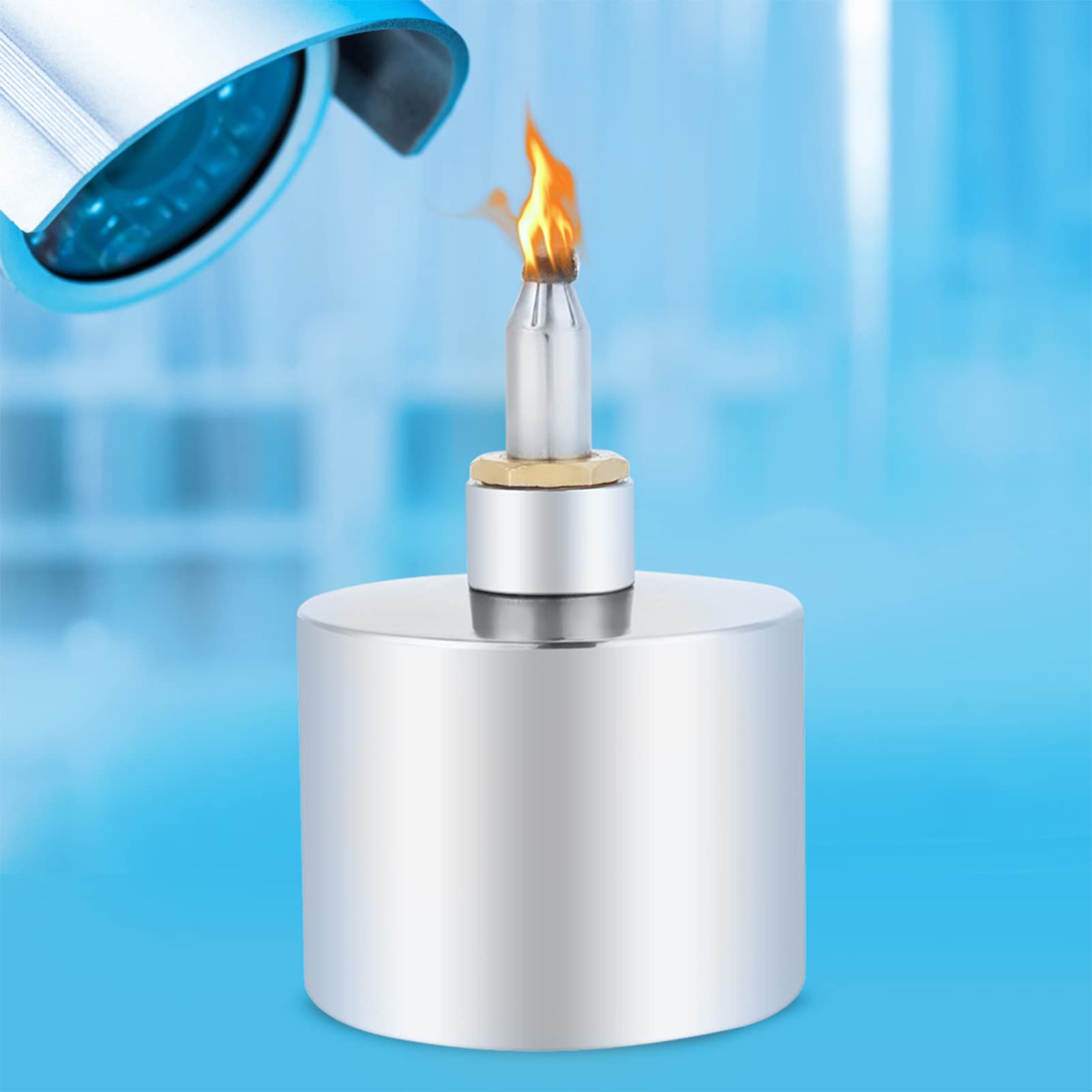 200ml 304 Stainless Steel Alcohol Lamp with Wick - Thickened Lab Burner for Biology, Chemistry & Dental Experiments | Perfect for Science Labs, Classroom Demonstrations & Professional Use