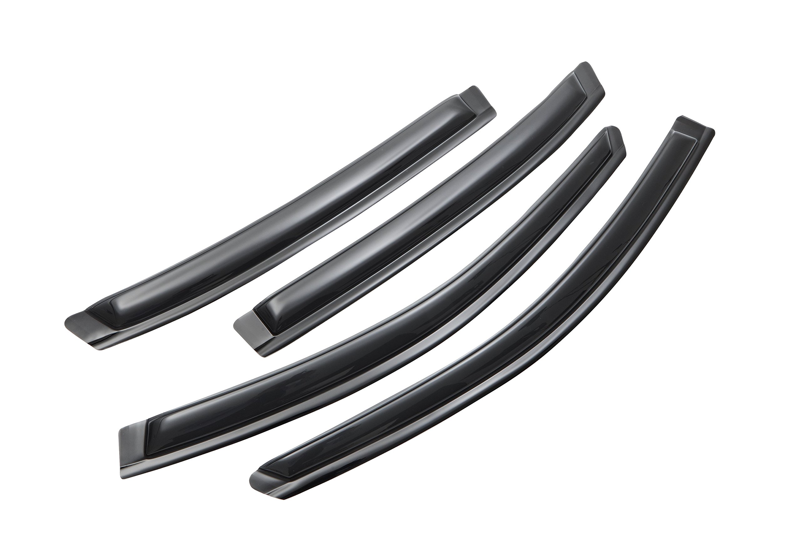 ACDelco GM Accessories 19243419 Smoke Black Front & Rear Tape-On Side Window Weather Deflectors for Enhanced Driving Comfort