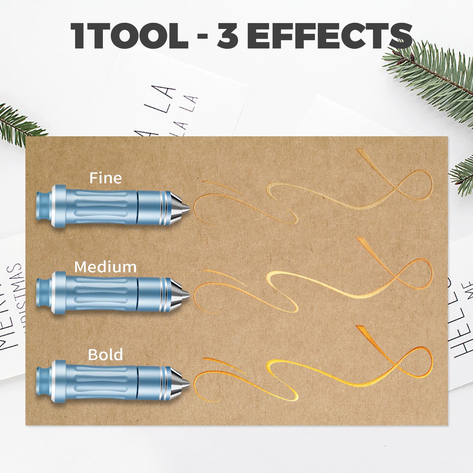 Cricut Explore Air 2 & 3 Replacement Foil Transfer Kit - 3-in-1 Foil Tool for Maker/Maker 3 with Fine, Medium & Bold Blades - Perfect for DIY Crafts, Scrapbooking & Vinyl Projects
