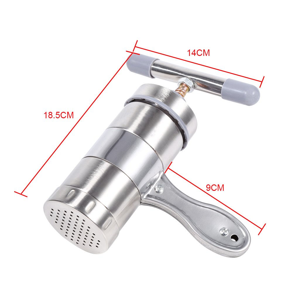 Pomya Stainless Steel Manual Pasta Maker Machine - Portable Hand Operated Noodle Press for Homemade Pasta, Dumplings & Juicing - Perfect for Home Kitchen & Restaurant Use
