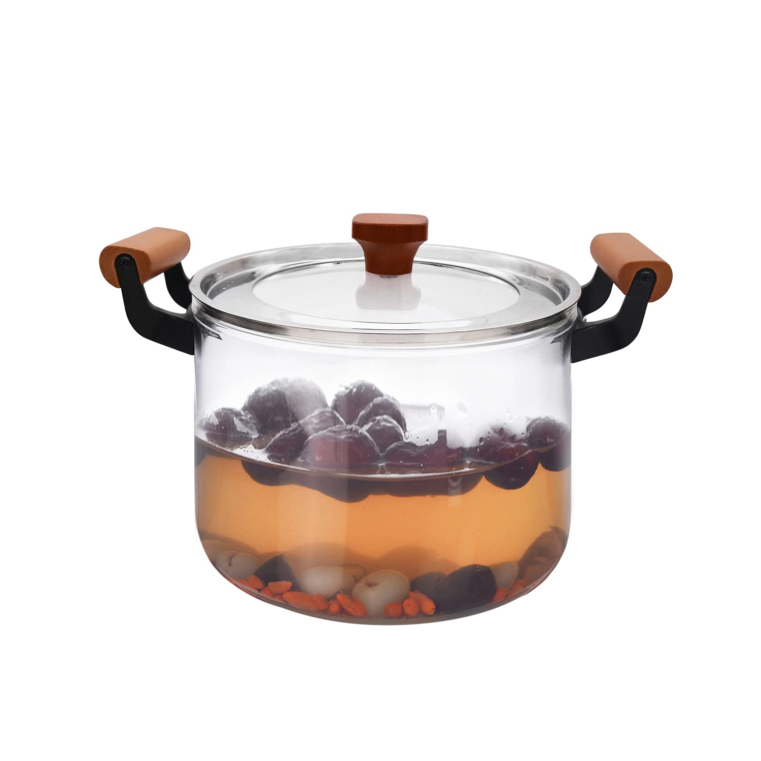 6L Heat Resistant Glass Saucepan with Lid - Microwave, Oven & Refrigerator Safe - Perfect for Cooking Soup, Noodles, Milk & Baby Food on Electric, Ceramic & Induction Stoves