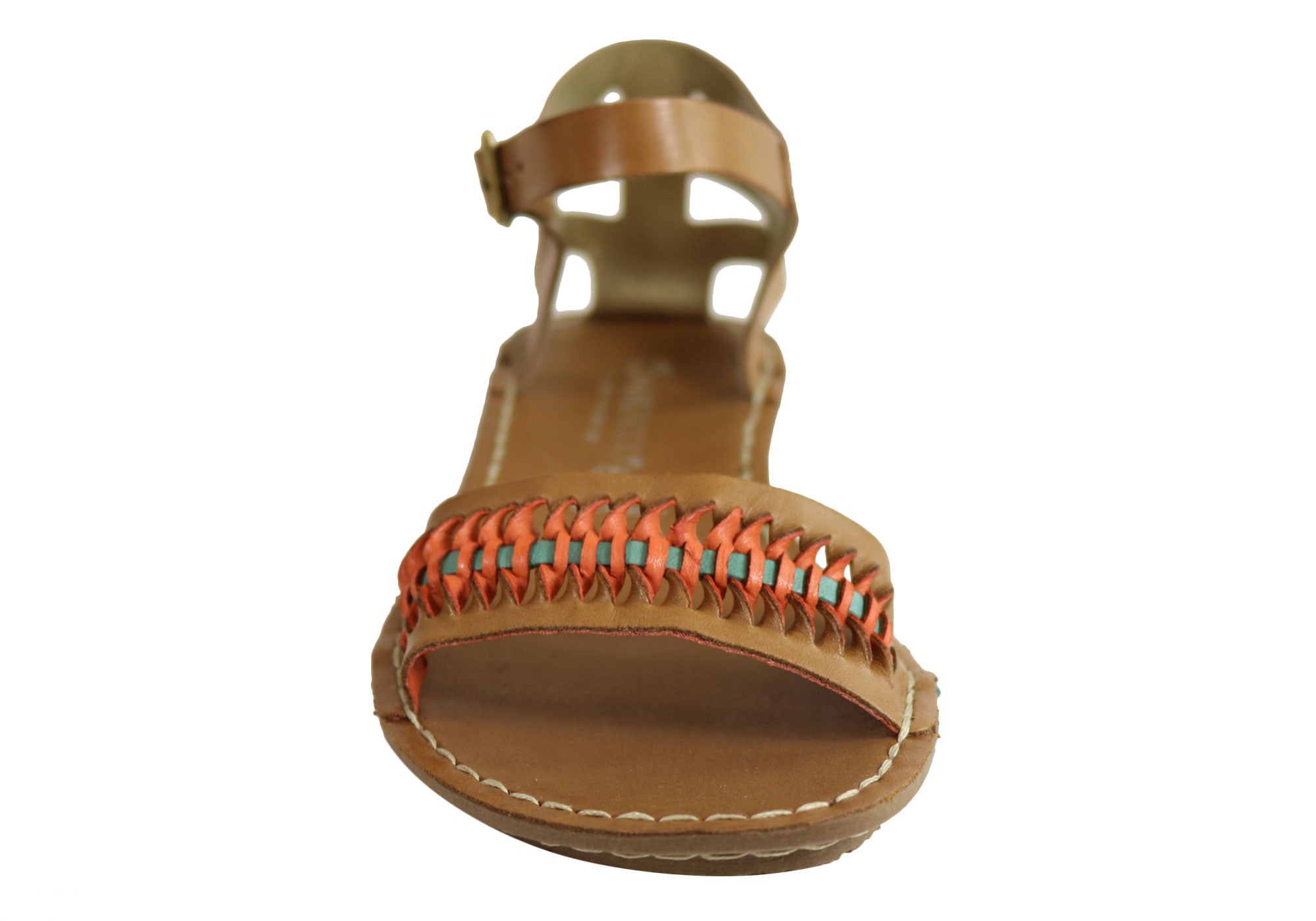 Andacco Seattle Women's Comfortable Flat Leather Sandals - Handmade in Brazil - Perfect for Summer, Beach & Casual Outings