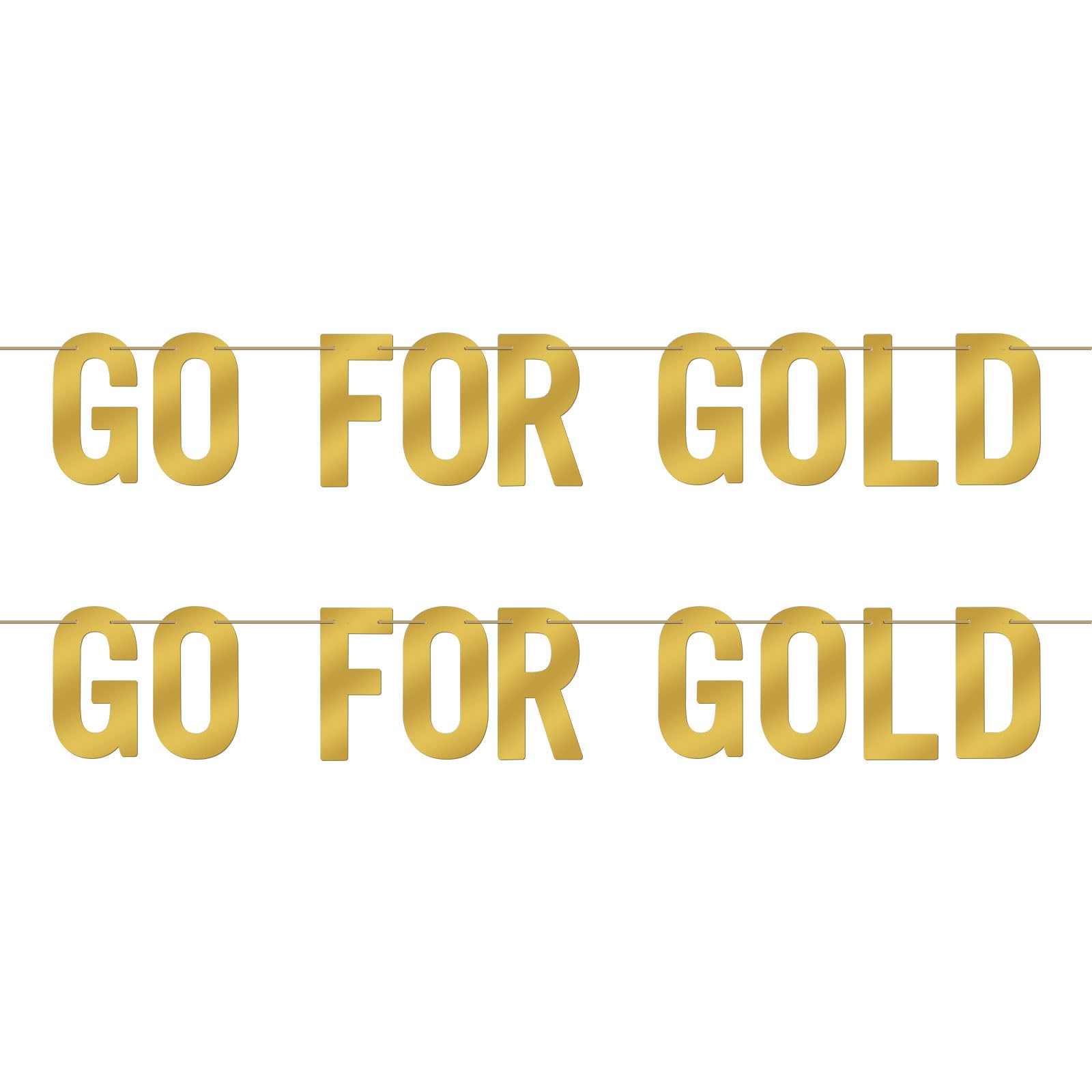 2-Pack Gold Foil Streamers & Banner - 7
