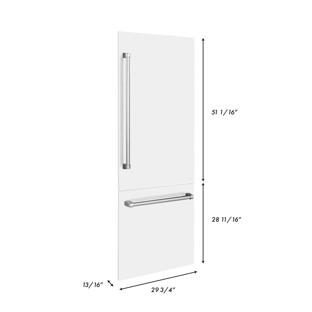 ZLINE 30 Inch White Matte Refrigerator Panels for Built-In Fridge - RPBIV WM 30 | Sleek Kitchen Upgrade for Modern Homes