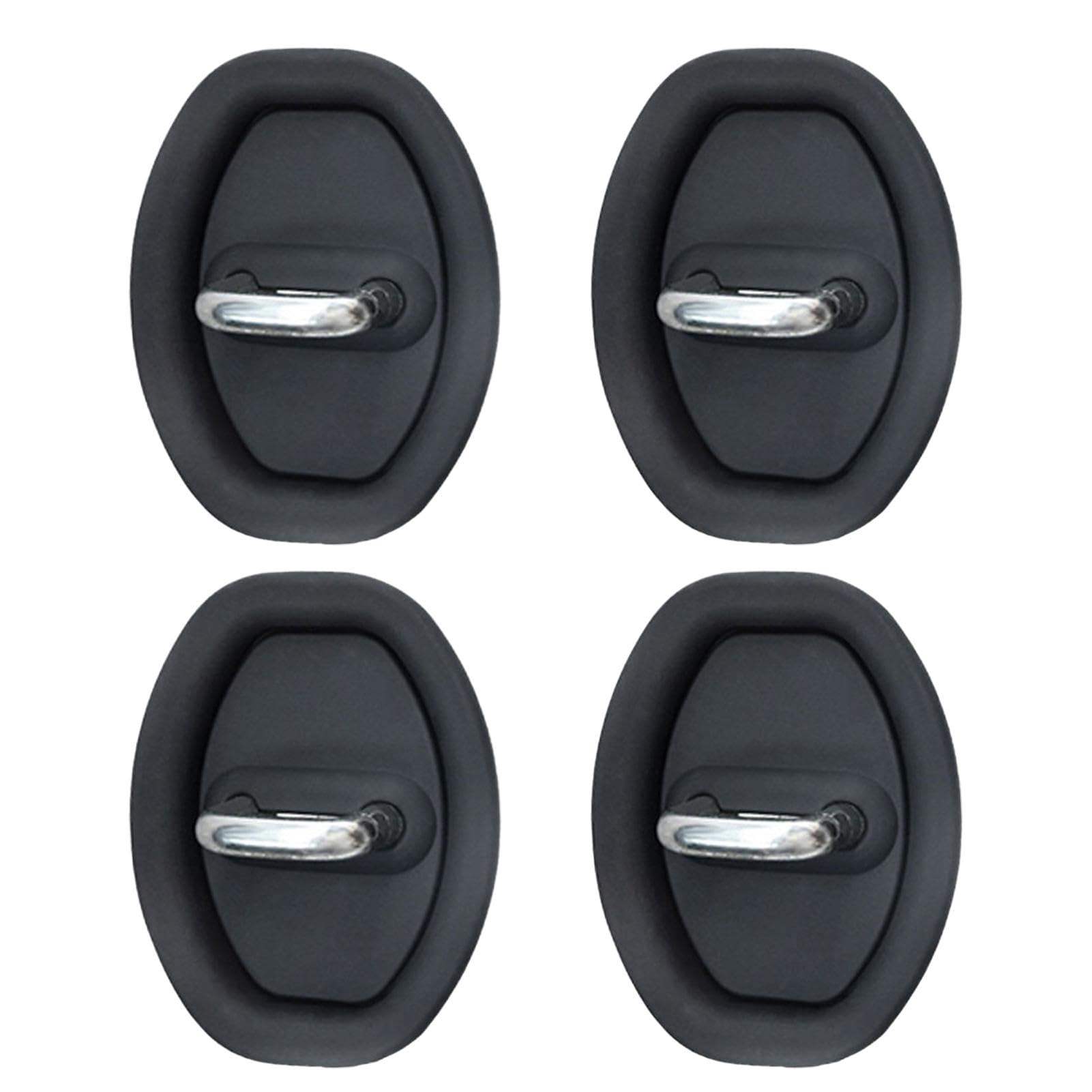 4 Pack Silicone Door Latch Protectors for Cars - Soft Shock Absorbing Door Lock Covers, Noise Reduction Pads, Universal Auto Accessories (Fits Most Vehicles) - Prevent Scratches & Protect Door Locks During Daily Commutes, Road Trips and Car Washes