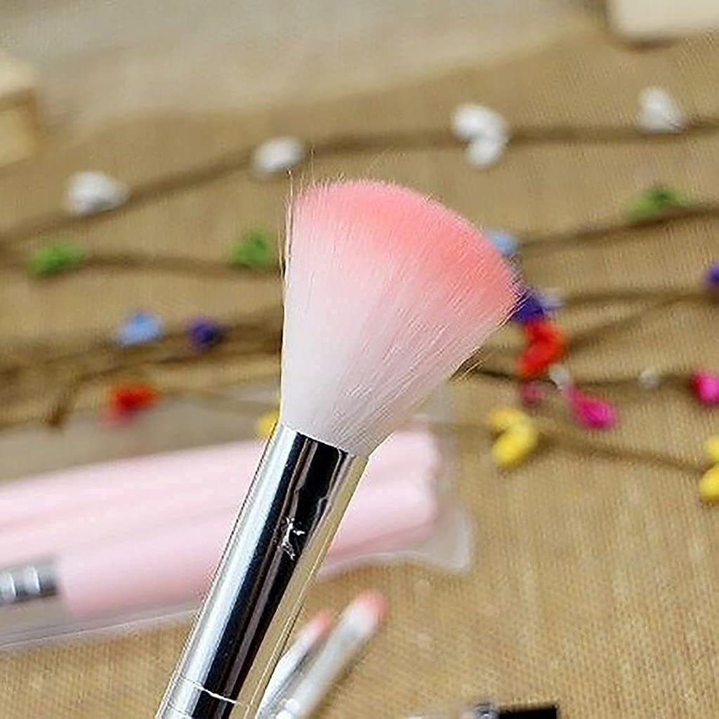 5-Piece Pink Makeup Brushes Set with Soft Bristles & Sponge - Perfect for Women & Girls Beauty Routine
