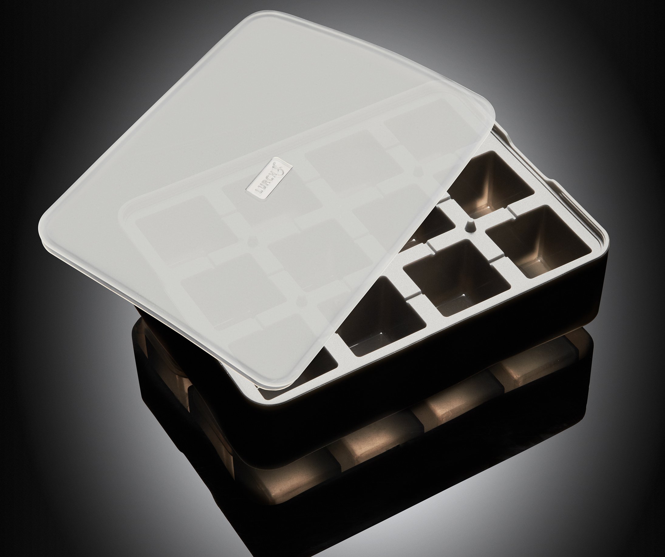 Premium Silicone Ice Cube Tray - Makes 12 Large 1.6x1.6 Inch Cubes | German Design | BPA-Free & Flexible | Perfect for Cocktails, Iced Coffee & Home Bars