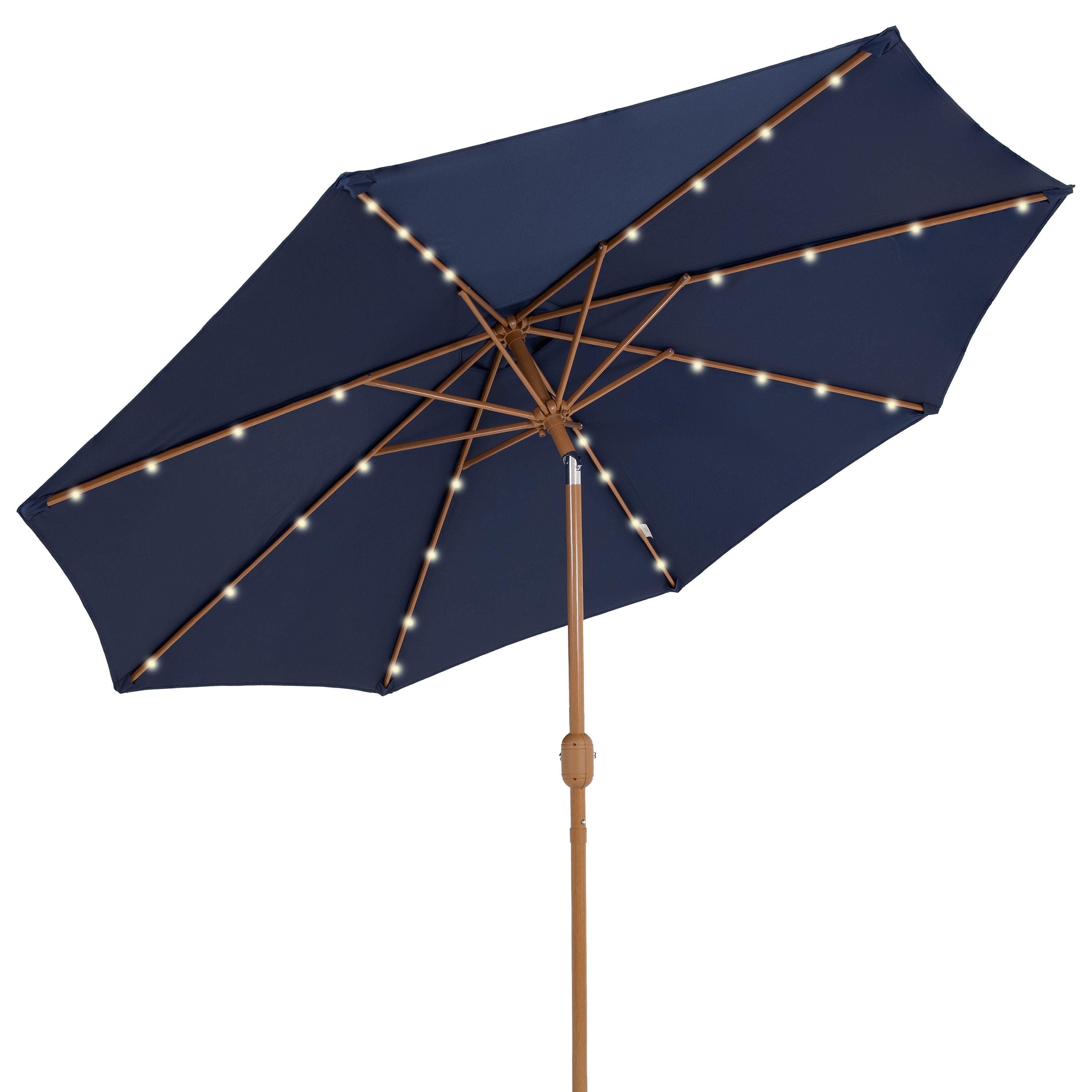 Sunnydaze 8.5 ft Outdoor Patio Umbrella with Realistic Woodgrain Finish - Perfect for Backyard, Poolside, and Garden Shade