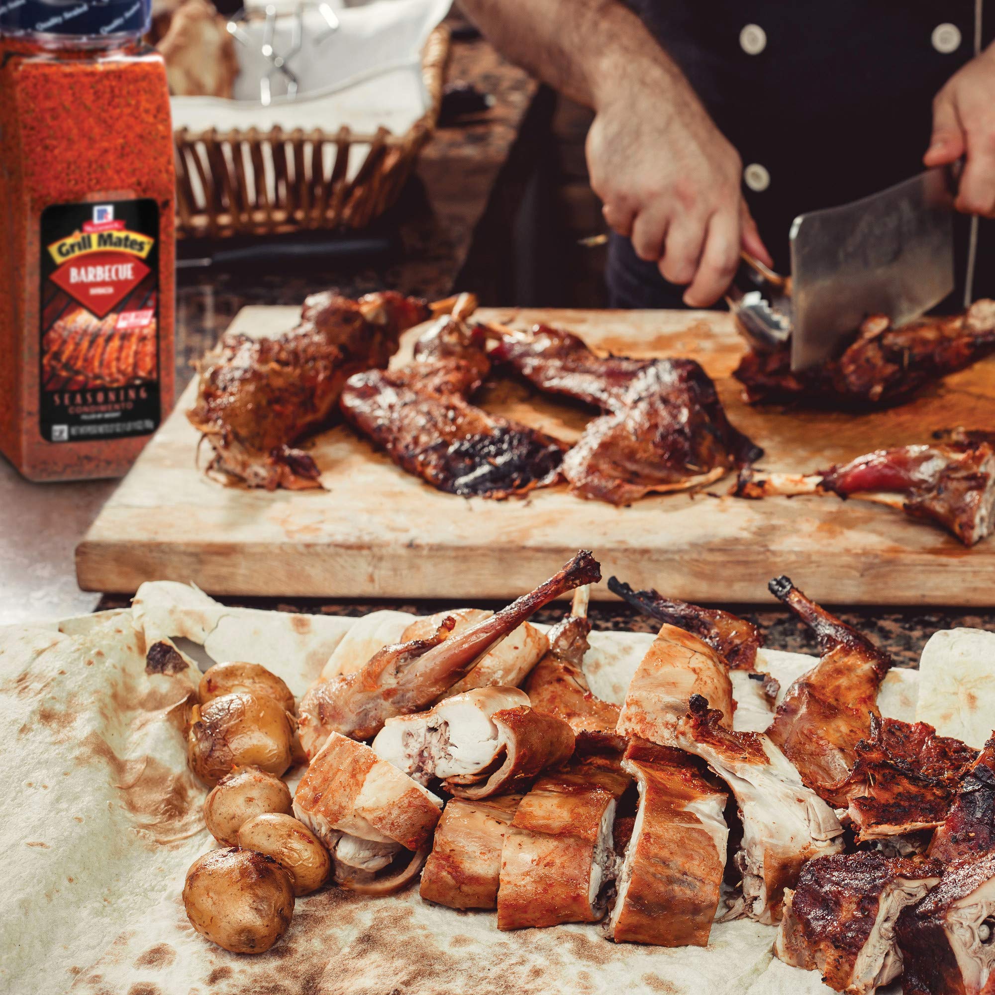 McCormick Grill Mates BBQ Seasoning Rub - 27oz (Pack of 6) | All-Purpose Barbecue Spice for Meat, Chicken, Vegetables & Fruits | Perfect for Grilling, Smoking, Roasting & Outdoor Cooking