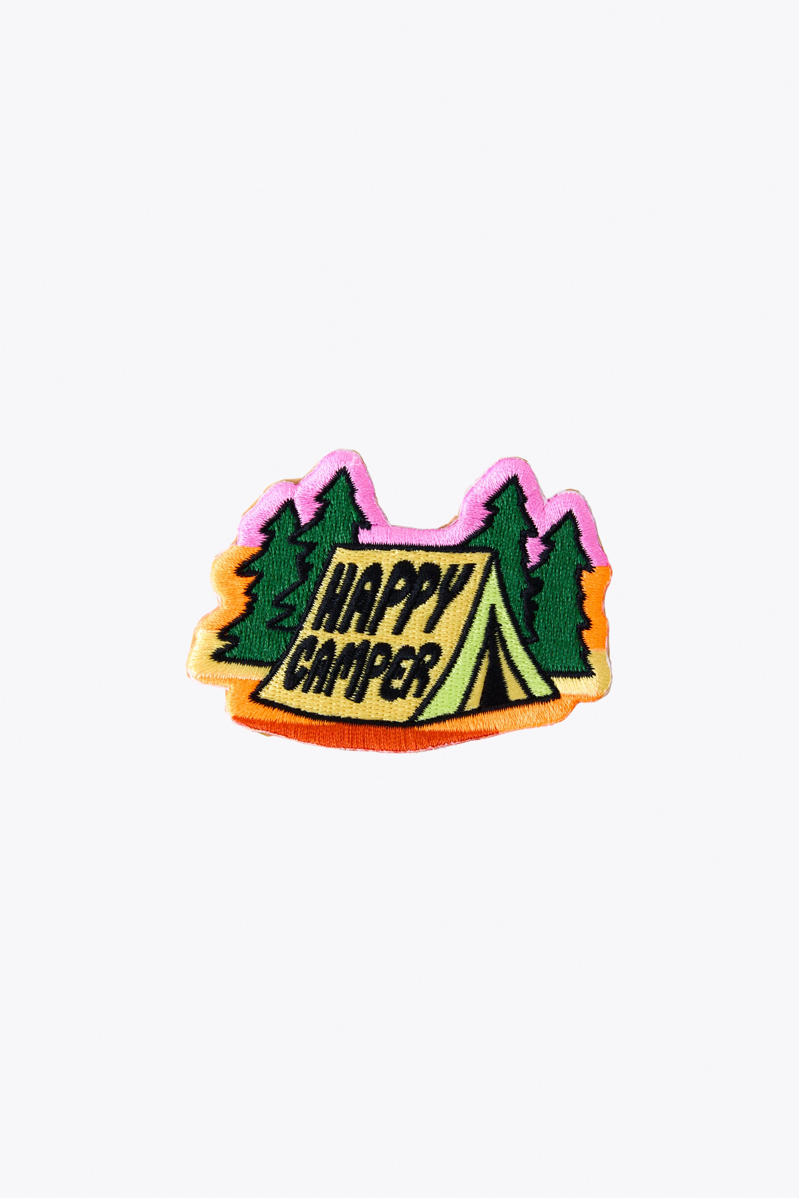 Happy Camper Forest Patch - Premium Embroidered Iron-On Patch for Outdoor Gear, Hiking Backpacks, and Camping Accessories | Perfect for DIY Crafts, Jackets, and Denim Jeans
