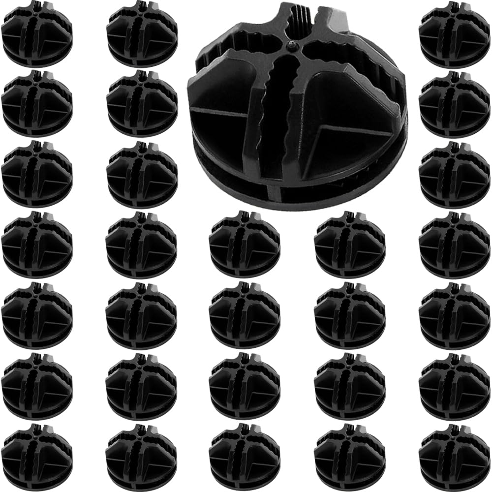 30Pcs Black Plastic Wire Cube Connectors for Modular Closet Storage, Wire Grid Organizer Connectors for Shelving & DIY Storage Solutions - Perfect for Home, Office & Garage Organization