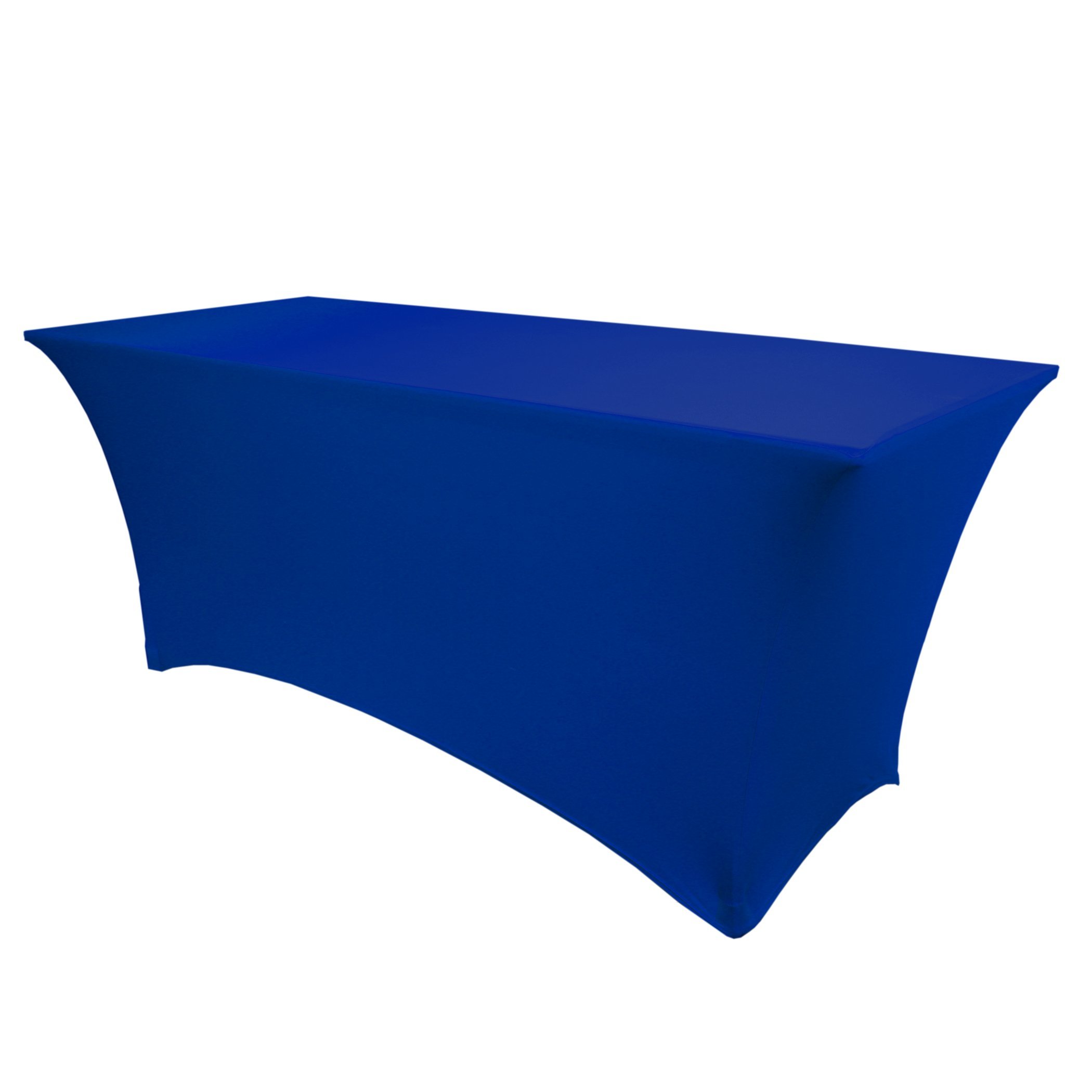 Premium 6 ft. Spandex Table Cover for 30x72-Inch Rectangular Tables - Stretchable Royal Blue Fabric (42