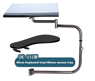 Ergonomic ALO Stand for Laptop, Keyboard & Mouse - Silver Chair Mount Holder | Perfect for Office, Gaming & Home Workspace Setup