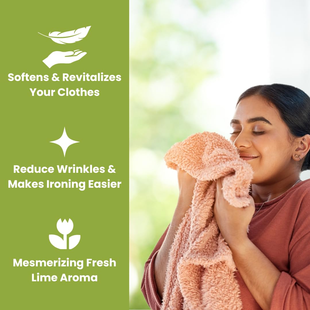 Ethiek Natural Fabric Conditioner & Softener - 500ml | Plant-Based, Non-Toxic, Eco-Friendly & Organic | Softer Clothes with Lemon Freshness | Protects Fabric Shine | Safe for Wool & Baby Clothes | Ideal for Laundry, Delicates & Sensitive Skin Care