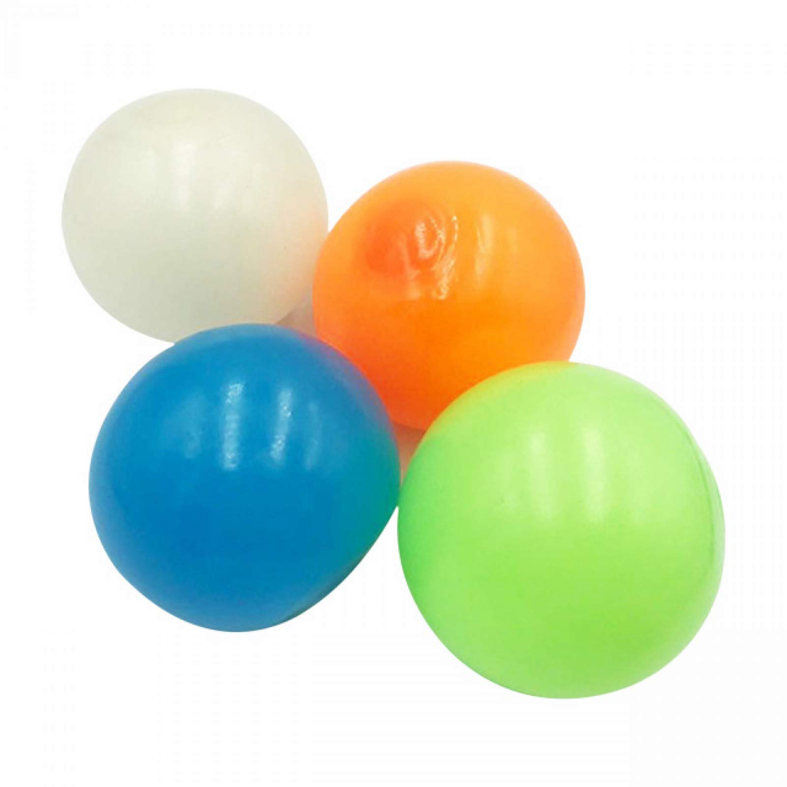 8Pcs Fluorescent Glow in the Dark Sticky Balls - Stress Relief Toys for Kids, Wall & Ceiling Sticky Target Balls for Fun Catch & Throw Games - Perfect for Indoor Play, Party Favors, and Sensory Play Activities