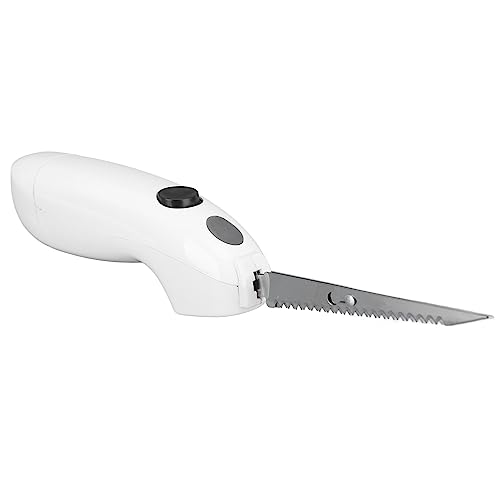 Electric Carving Knife - Cordless Stainless Steel Electric Fillet Knife with Ergonomic Handle for Turkey, Meat, Bread & Vegetables | Perfect for Holiday Cooking, BBQ & Kitchen Prep