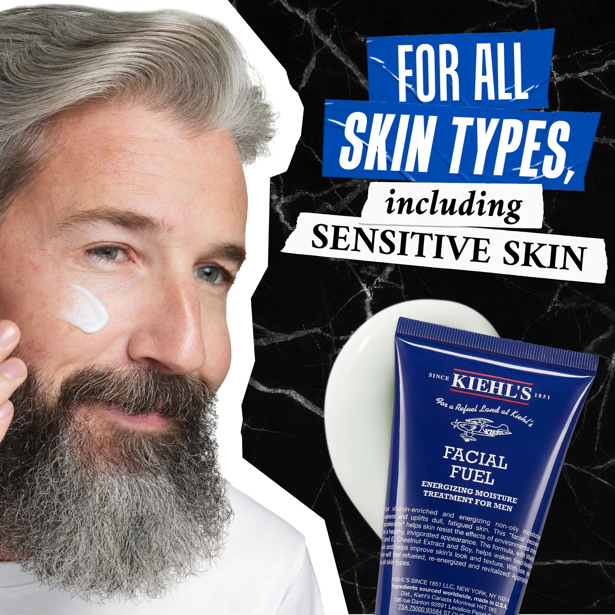 Facial Fuel Energizing Moisture Treatment for Men - Hydrating Face Cream for Dry Skin - Post-Shave & Daily Skincare Routine