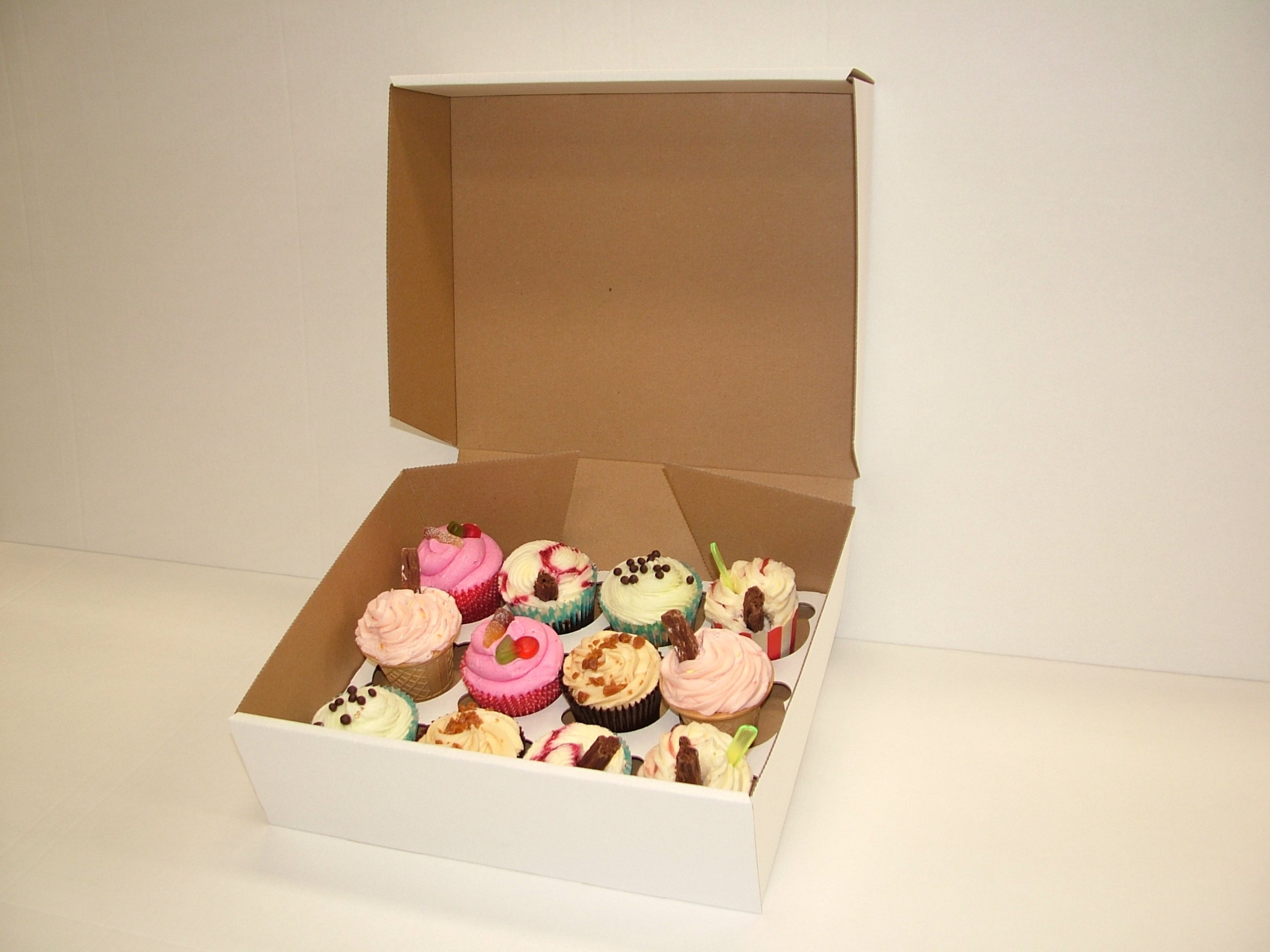 12-Pack Stackable Cupcake Boxes - 20 Count Bulk Baking Supplies for Parties, Weddings & Dessert Displays