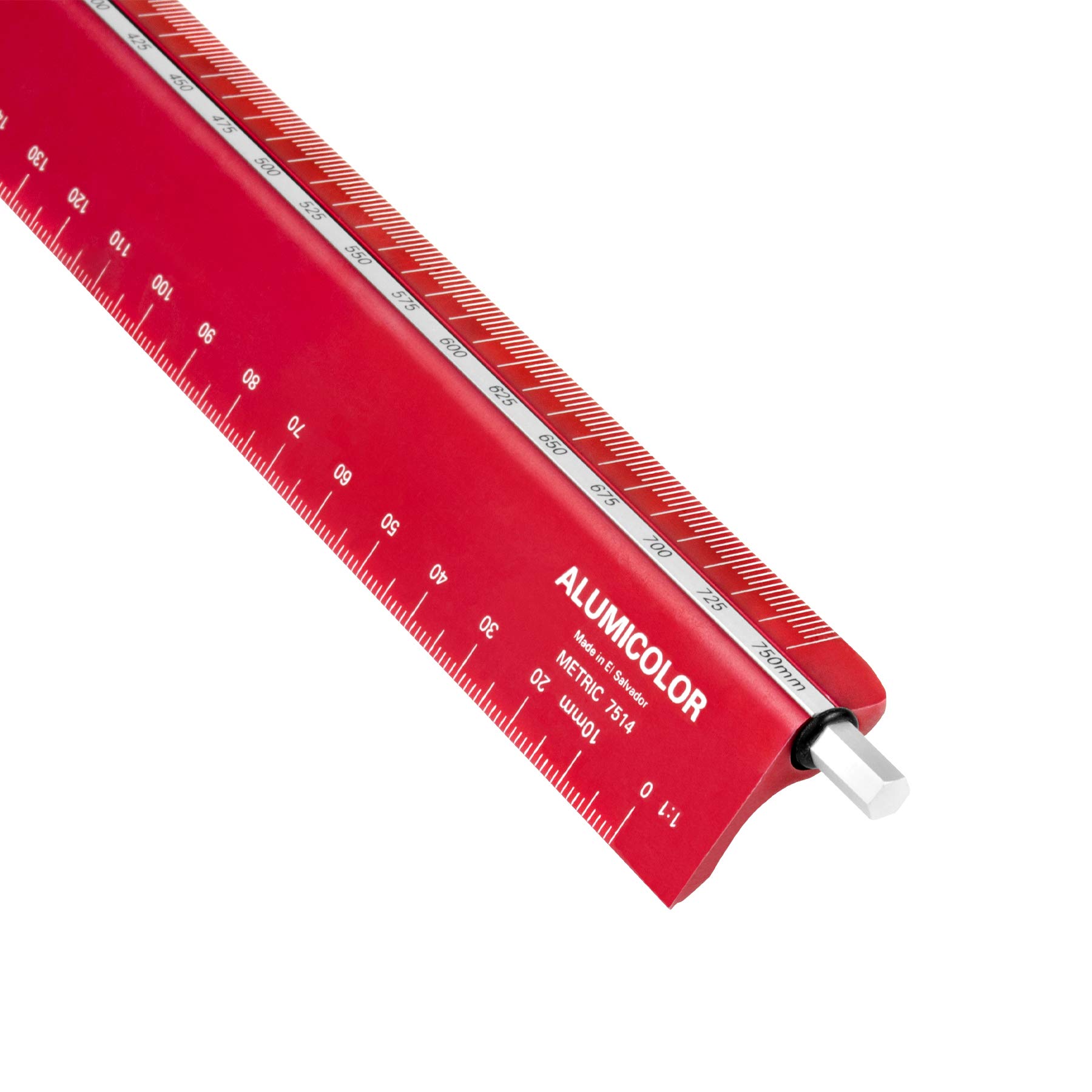 Alumicolor Select-a-Scale Metric Drafting Tool with Calibration Rod - 30CM Green Architectural Ruler for Engineers, Architects & Designers - Perfect for Technical Drawings, Blueprints & CAD Work