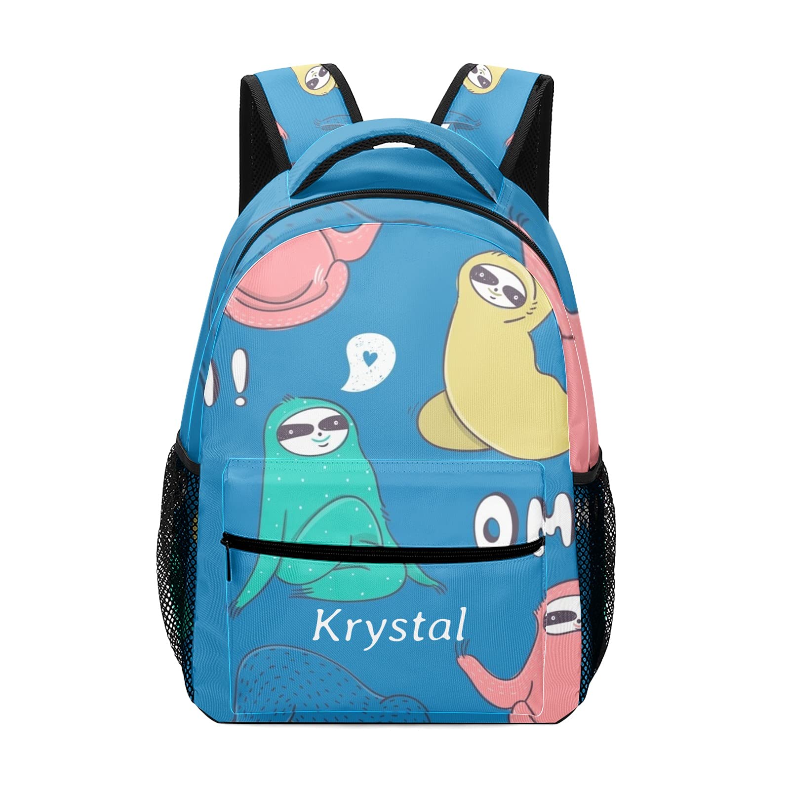 Sloth Yoga Backpack with Custom Name - Waterproof Travel Backpack for Men & Women - Perfect for Yoga, Gym, Hiking & Outdoor Adventures