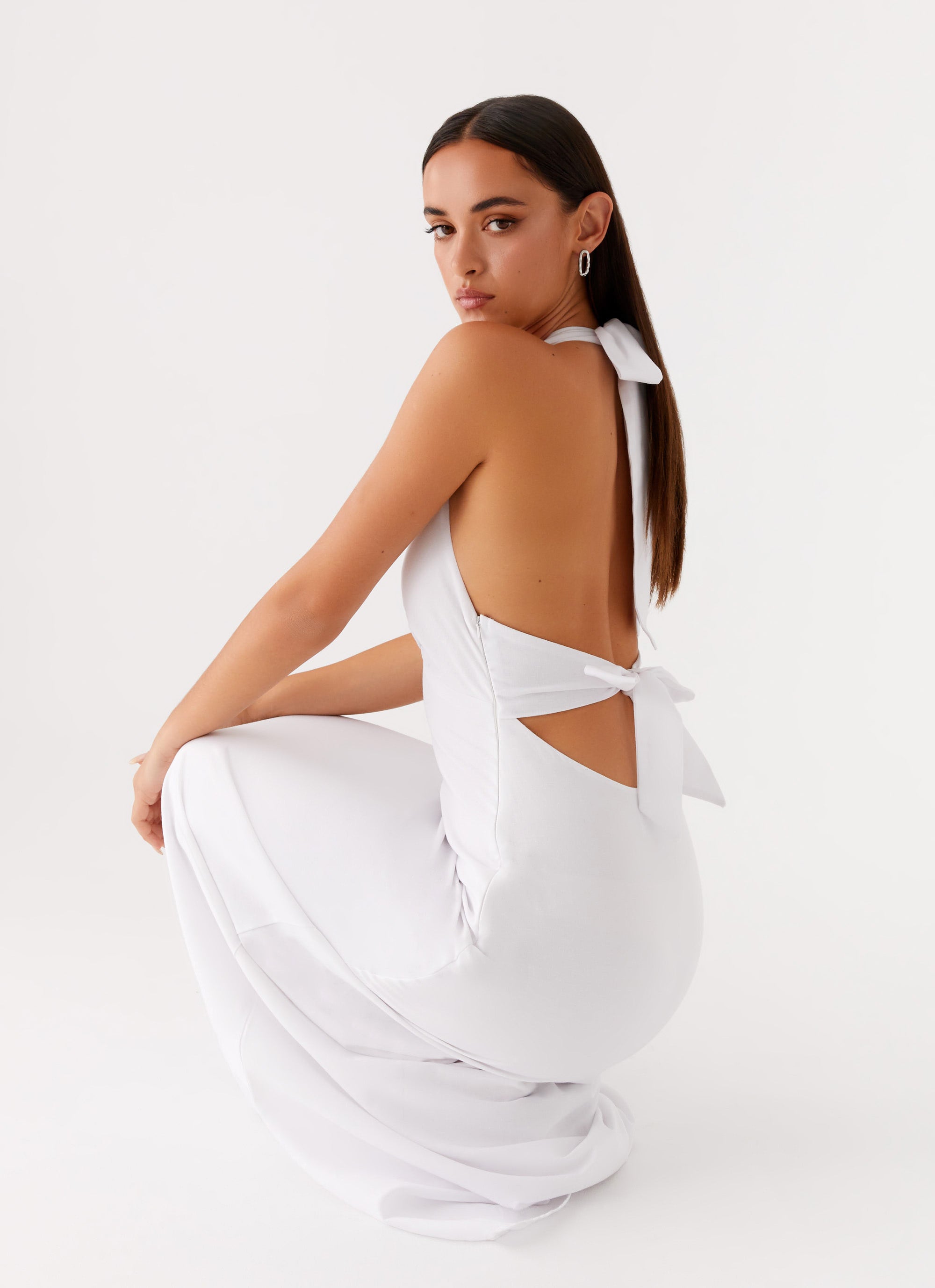 Heavy Hearted Linen Maxi Dress - White | Flowy Summer Beach Dress for Women | Perfect for Vacations, Weddings & Boho Outfits
