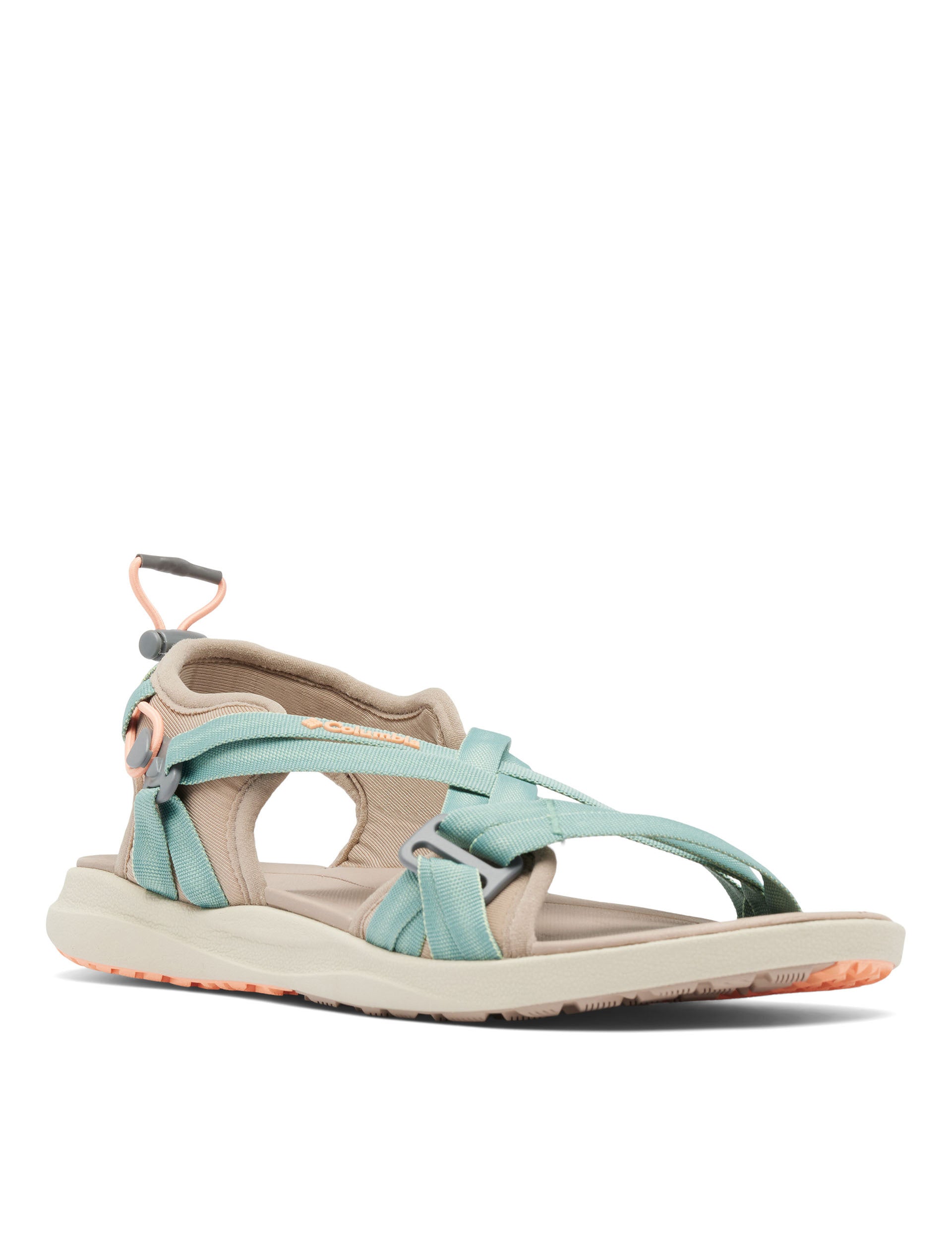 Columbia Women's Fungi/Apricot Fizz Hiking Sandals - Lightweight & Comfortable Outdoor Adventure Footwear for Trail Walking, Beach, and Travel