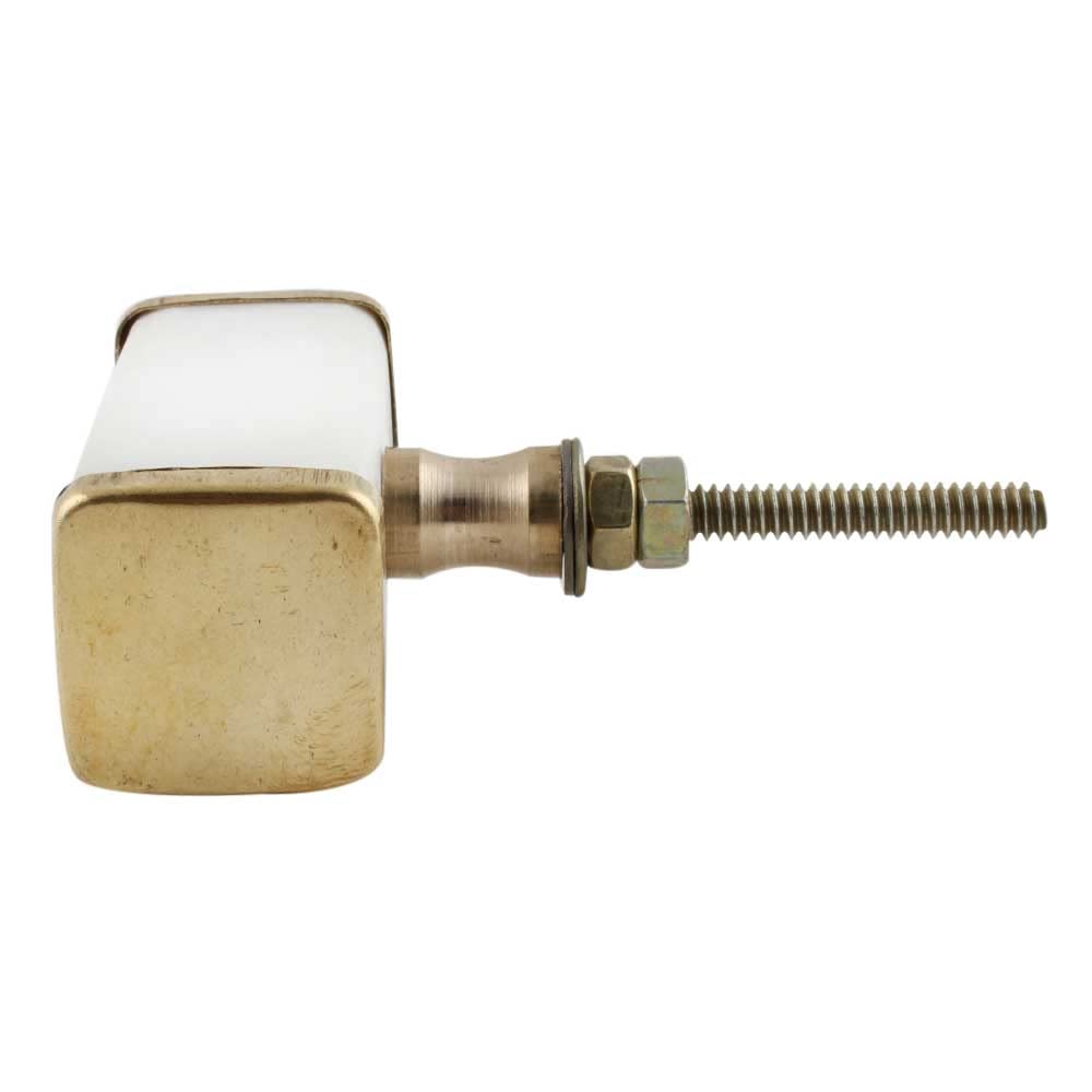 Luxury Marble Drawer Knobs - 8-Piece White for Kitchen Cabinets & Dressers