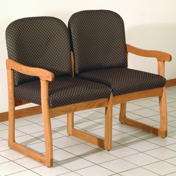 FixtureDisplays® Prairie Two Seat Sofa - Modern Fabric Loveseat with Sturdy Wooden Legs, Neutral Beige (1041648-NF) - Perfect for Living Rooms, Apartments, and Cozy Reading Nooks