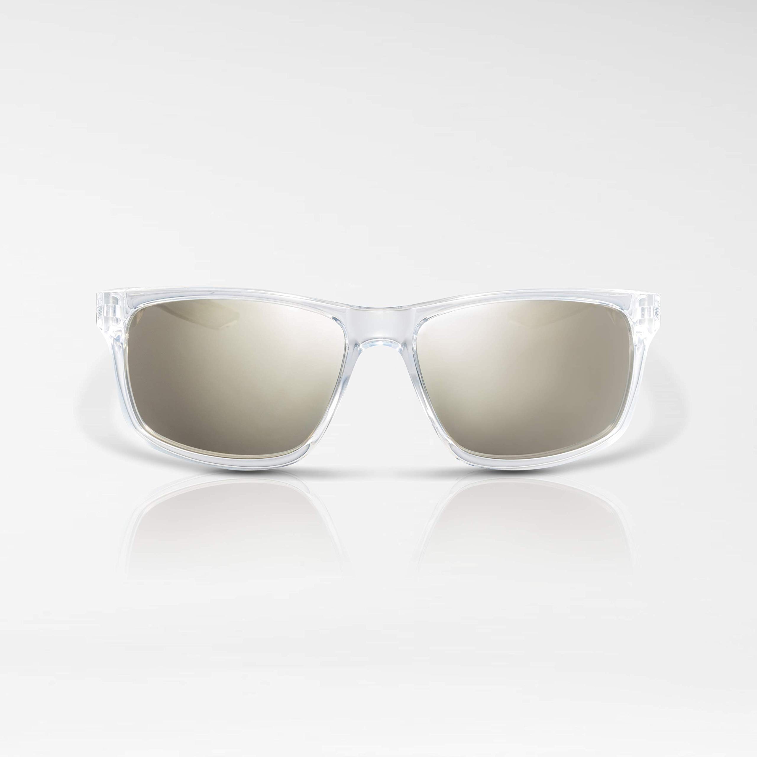 Nike Essential Chaser M Square Sunglasses - Clear Lens 59mm UV Protection for Men & Women - Perfect for Running, Driving, and Outdoor Activities