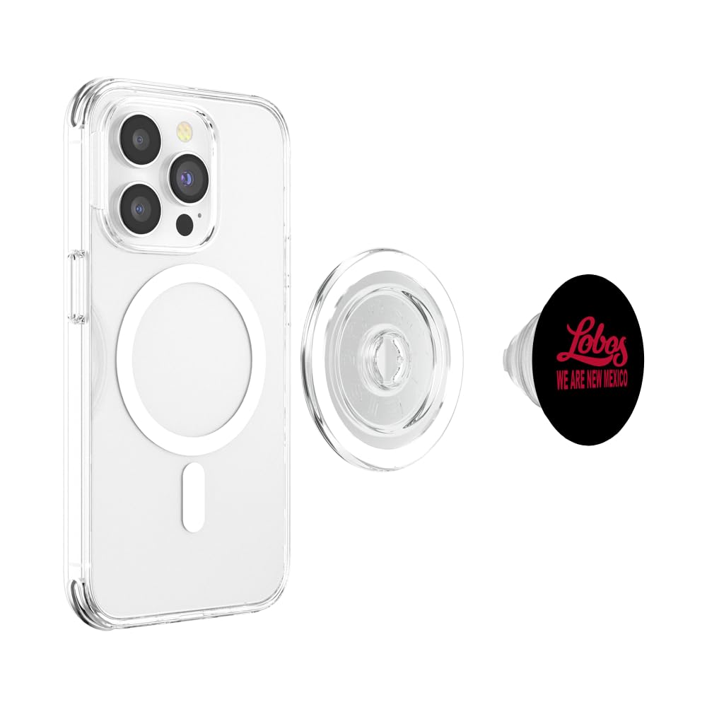 University of New Mexico Lobos Official Team PopSockets PopGrip for MagSafe - Compatible with iPhone 12/13/14/15 - Perfect for Game Day, School Spirit & Fan Gifts