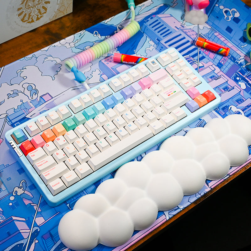 LEOBOG Hi86 Aluminum Wireless Mechanical Keyboard - Creamy White, Bluetooth 5.1, Hot-Swappable, RGB Backlit for Gaming & Office Use