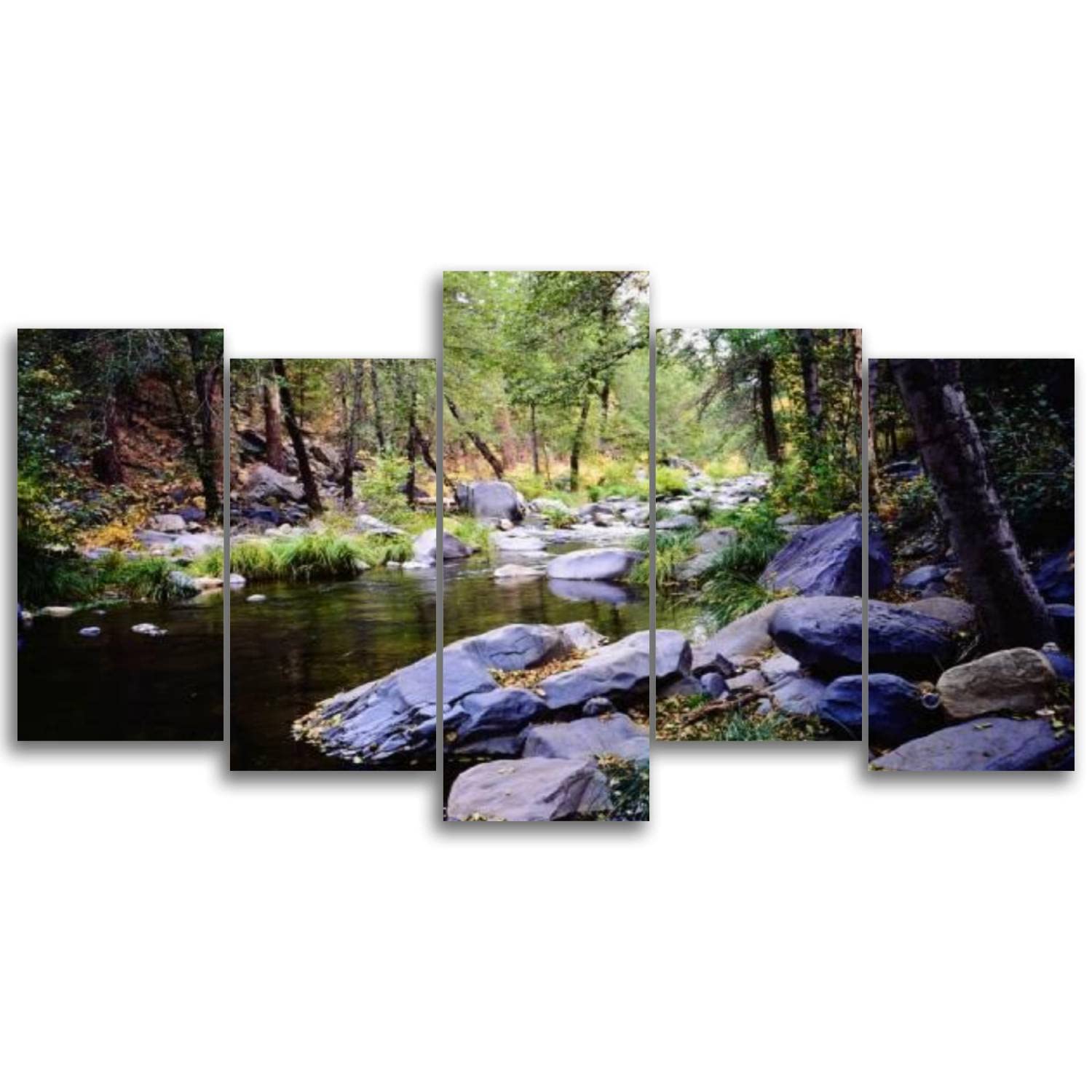 ZXZSGB Sedona Arizona Abstract Canvas Wall Art - 5 Panel Painting Prints for Living Room & Bedroom Decor | Southwestern Landscape Wall Decor for Home & Office