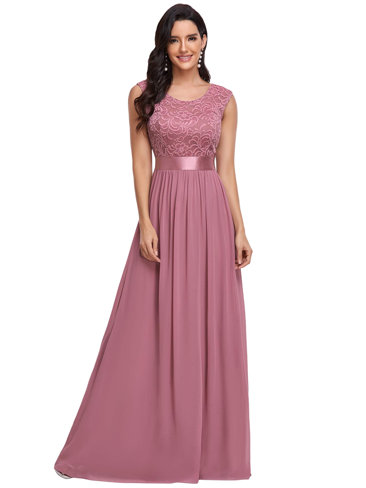 Ever-Pretty Women's Ruched Empire Waist Bridesmaid Dress 0646 - Elegant Formal Gown for Wedding Party, Prom, Evening Events & Special Occasions