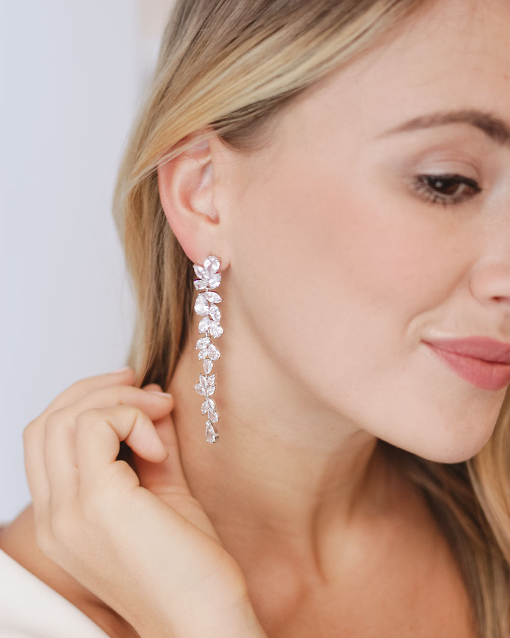 Anastasia Statement CZ Earrings - Sparkling Cubic Zirconia Stud Earrings for Women, Elegant Party & Wedding Jewelry Gift