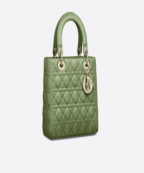 Dior Lady Medium Handbag in Green - Elegant Designer Tote for Women, Perfect for Work, Parties & Everyday Use