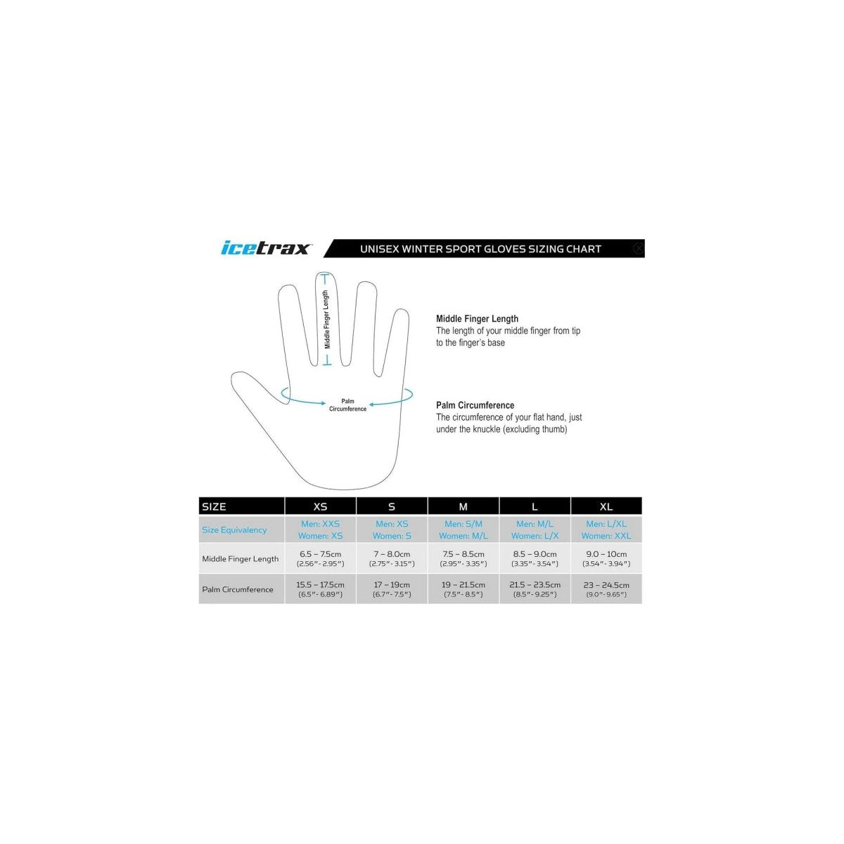Icetrax Unisex Winter Gloves - Touchscreen Compatible, Windproof & Waterproof for Skiing, Snowboarding & Outdoor Activities