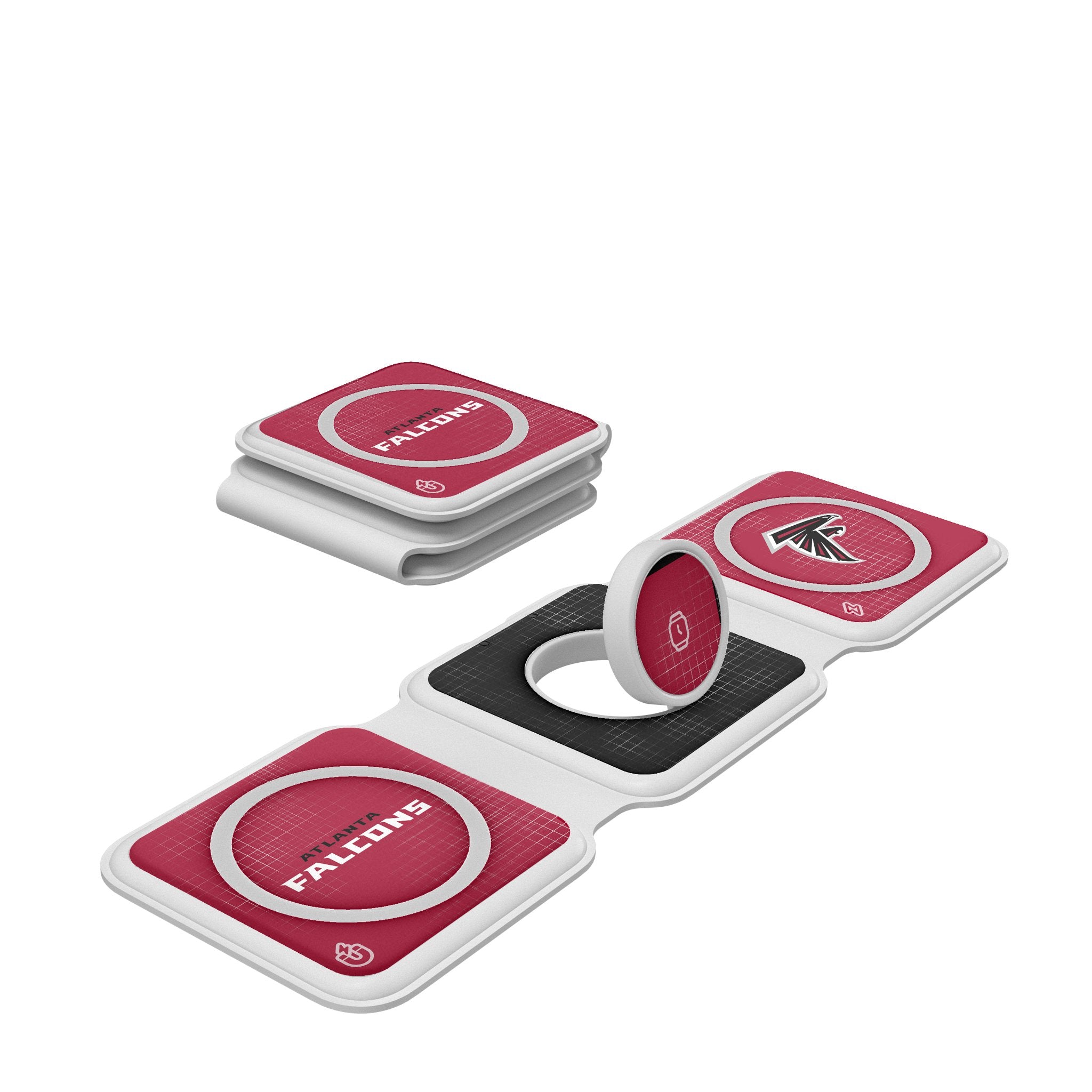 Atlanta Falcons Hatch Foldable 3-in-1 Wireless Charger - Fast Charging Station for iPhone, Samsung & AirPods - Perfect for Home, Office & Travel