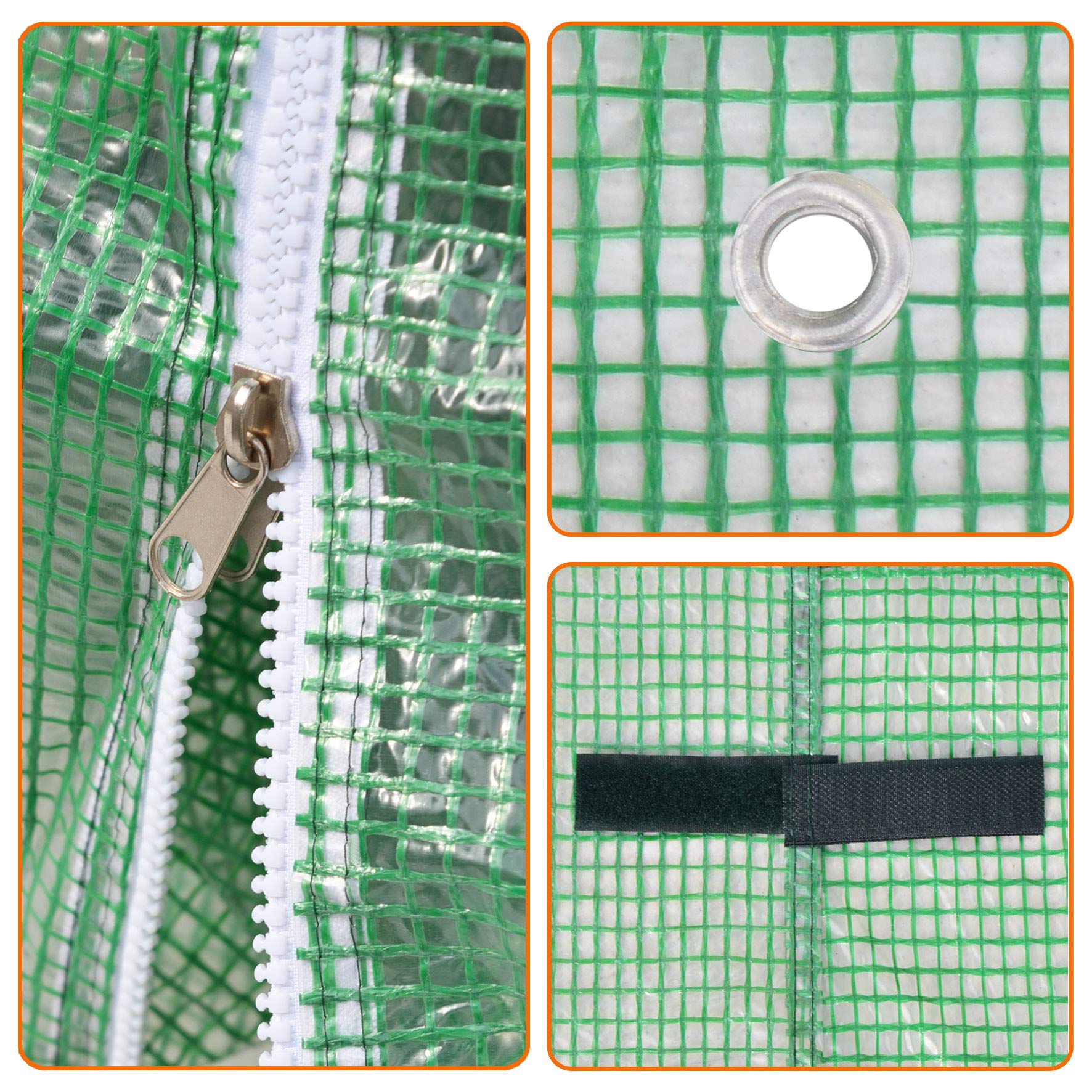 Heavy-Duty 12' x 7' x 7' Replacement Greenhouse Cover for Walk-In Plant Gardening - Outdoor Camel Greenhouse Protection (Frame Not Included) | Perfect for Backyard Gardening, Seed Starting & Plant Protection in All Seasons
