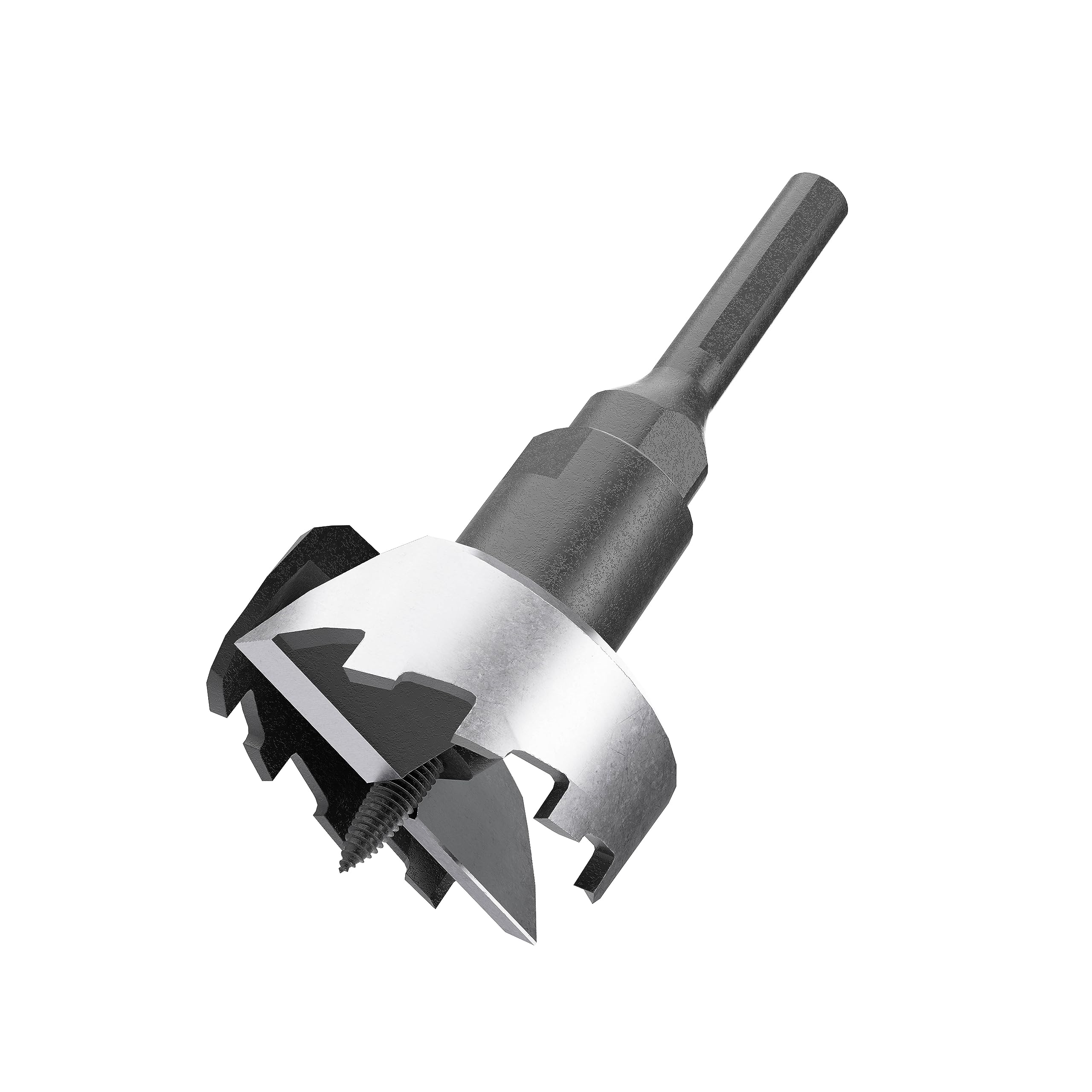 Self-Feed Drill Bit for Woodworking – 2-Cutter 3-Inch Professional Boring Bit with Aggressive Feed Screw Thread – Fast Smooth Drilling for Cabinets, Doors & DIY Projects