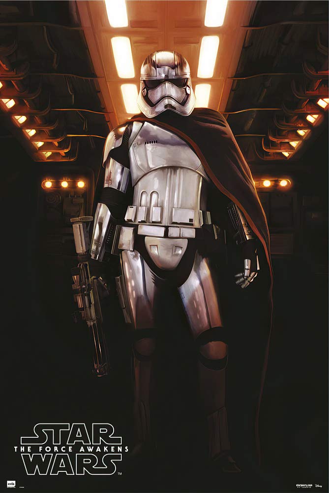 Star Wars Episode VII The Force Awakens Captain Phasma Movie Poster Print 24x36 Inches - Premium Quality Wall Art Decor for Home Theater, Bedroom & Office - Includes Poster & Hanging Strip Set