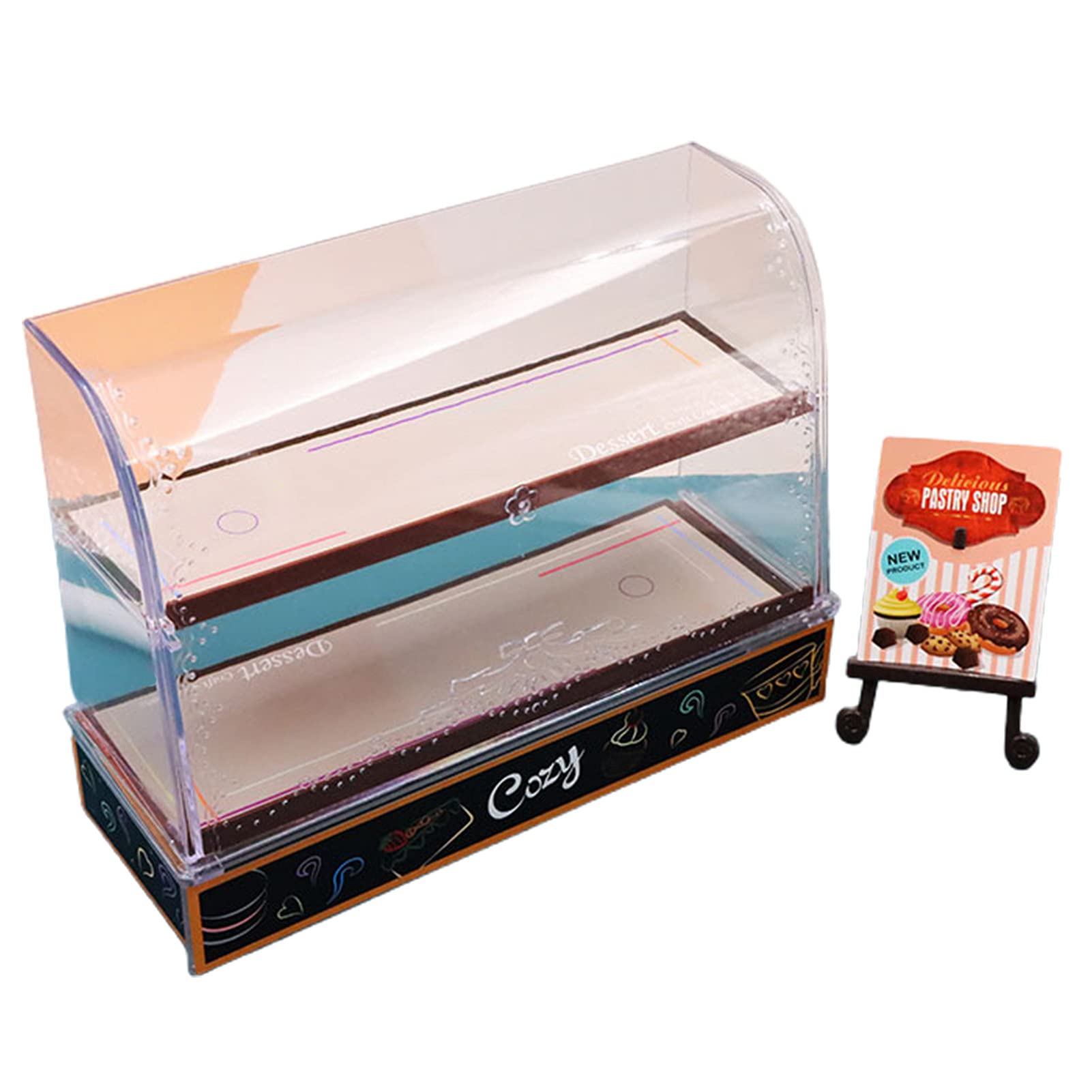 DIY Dollhouse Miniatures Cake Display Case - High-Quality Transparent Mini House Accessories for Kids | Perfect for Dollhouse Decor, Birthday Party Displays & Collectible Showcase