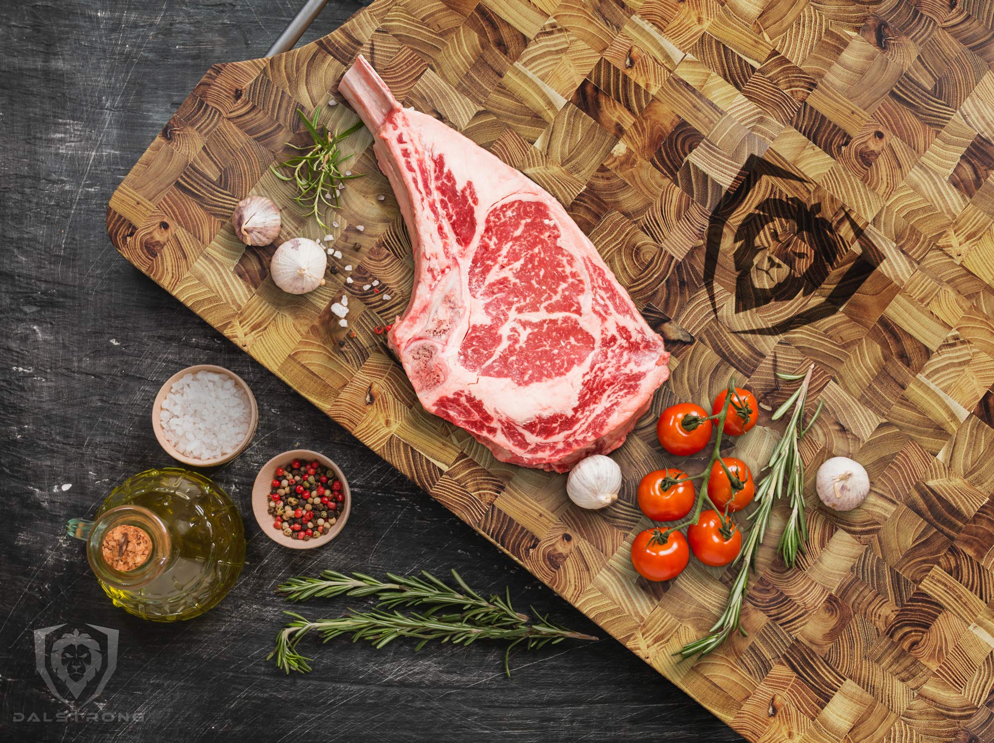 Premium Dalstrong XL End-Grain Teak Cutting Board 25