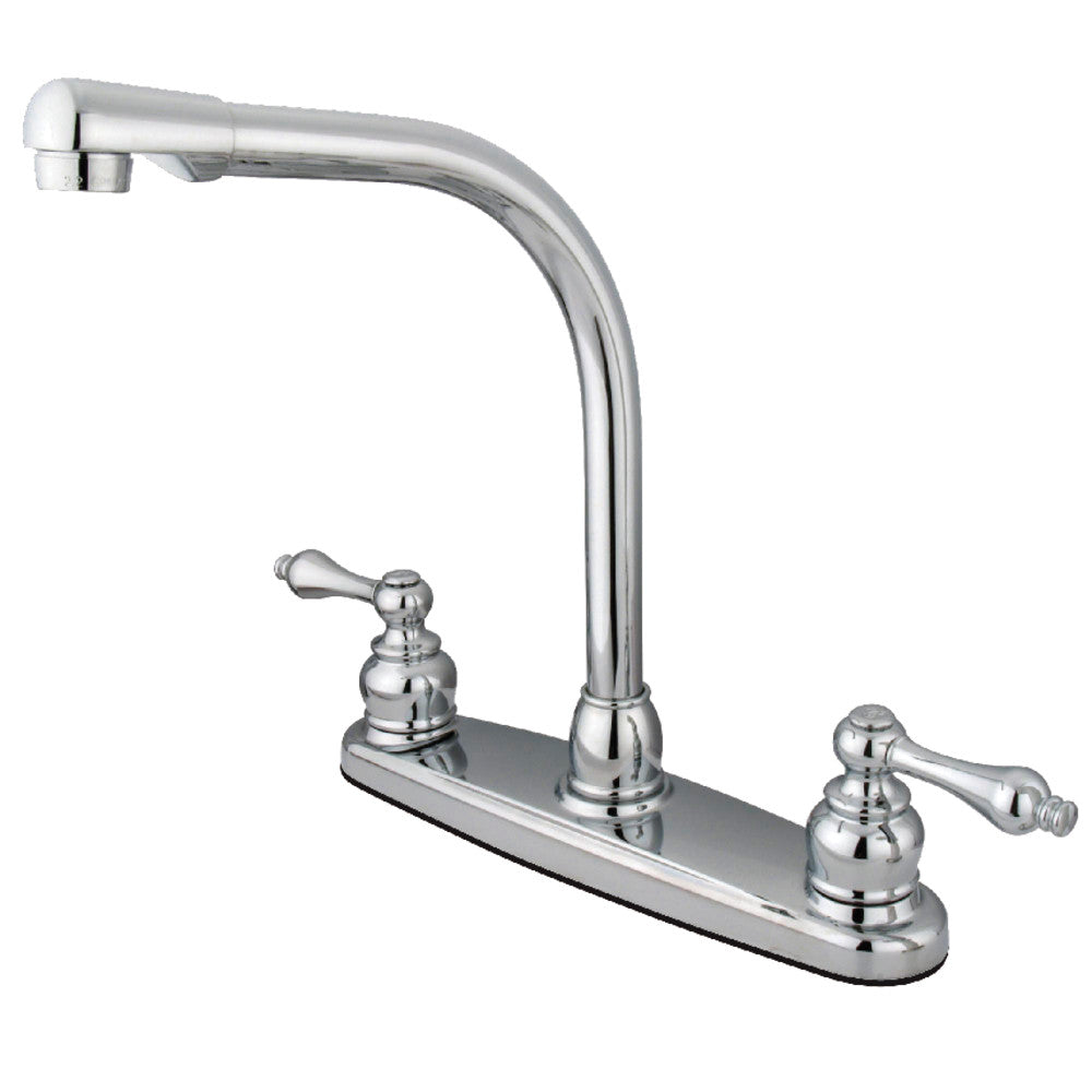 Kingston Brass KB716ALLS Victorian Centerset Kitchen Faucet - Single Handle Pull-Down Sprayer, Oil Rubbed Bronze Finish for Modern Farmhouse & Traditional Kitchens