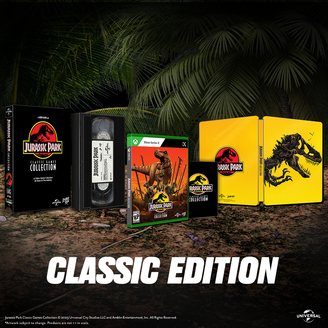 Jurassic Park Classic Games Collection Classic Edition for Xbox Series X - Relive the Adventure with Retro Gaming Fun at Home or Parties