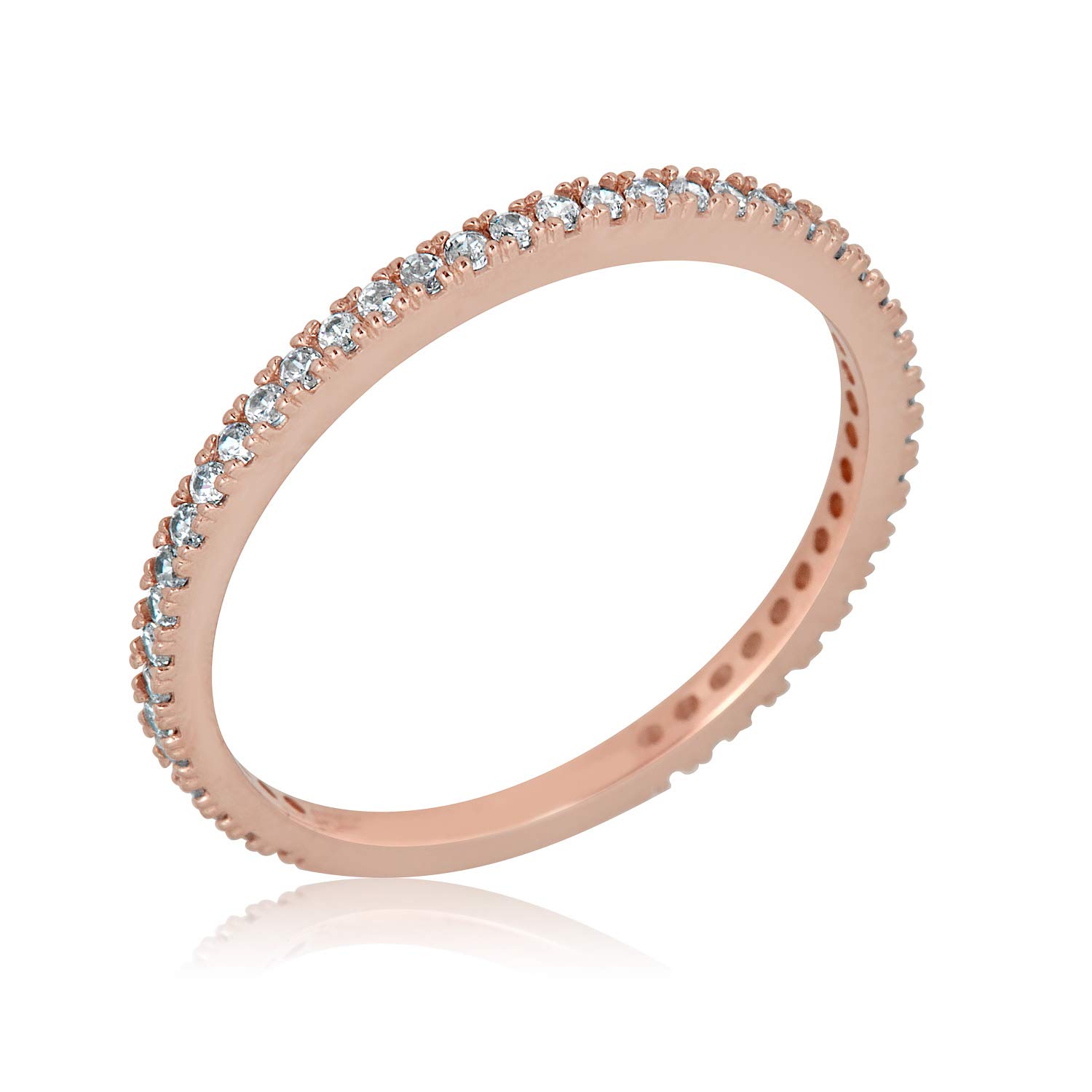AVORA 10K Gold Plated Cubic Zirconia Fashion Ring for Women - Yellow, White & Rose Gold Options | Elegant Stackable Band for Daily Wear, Gift Giving & Special Occasions